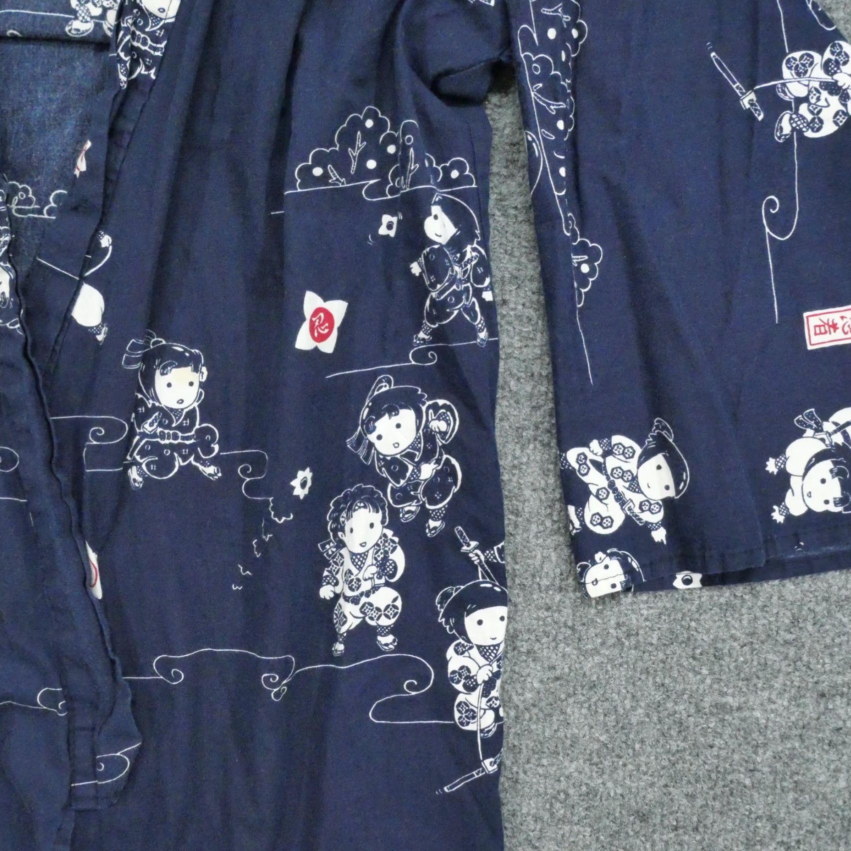 Vintage VINTAGE Juguemm Kimono Blouse Women 45 Blue Cotton 3/4 Sleeve Casual Regular Size 45 Modern Size M / US 6-8 / IT 42-44 - 2 Thumbnail
