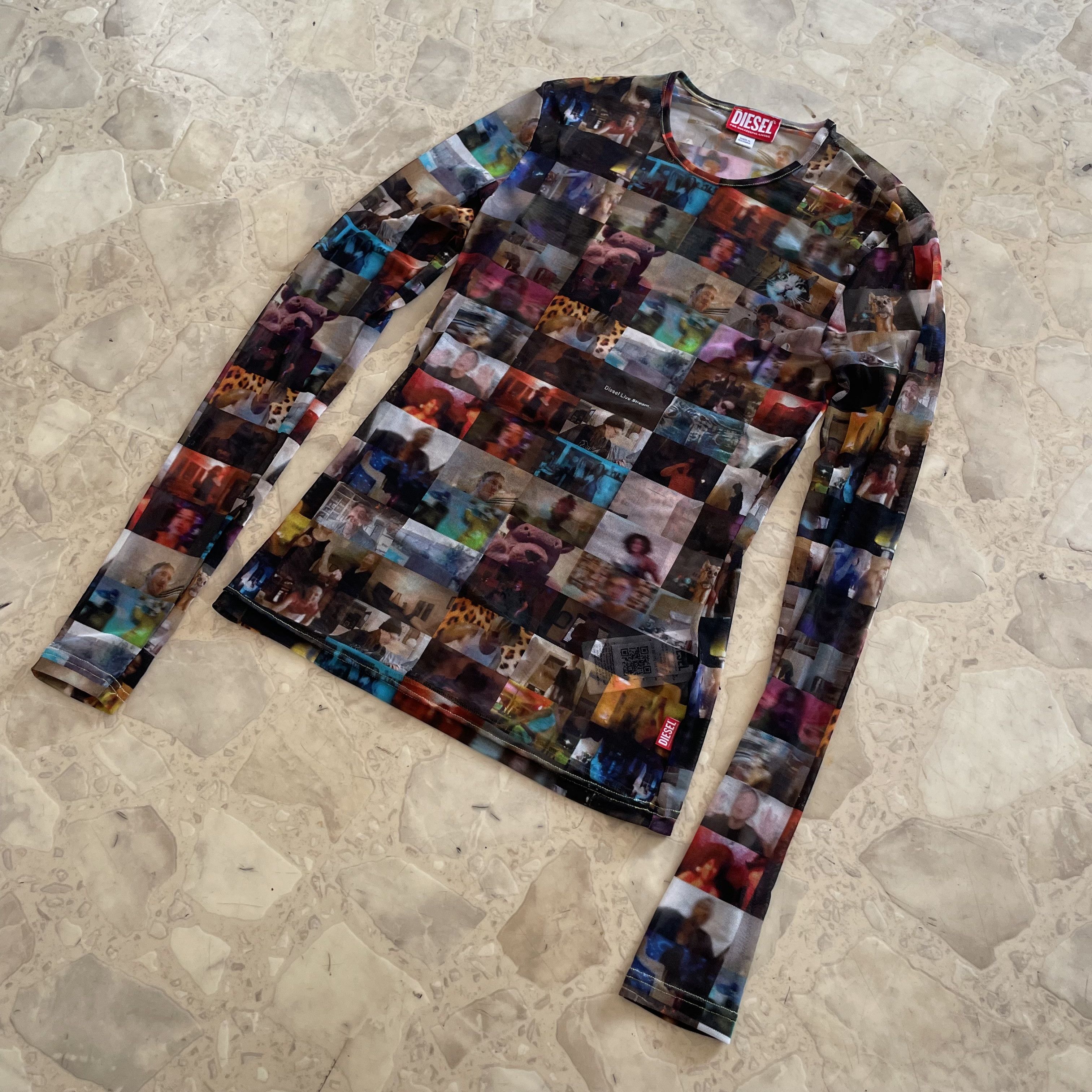 Diesel Diesel FW24 Sheer Stretch Tulle Top Livestream Runway Print Size M / US 6-8 / IT 42-44 - 4 Thumbnail