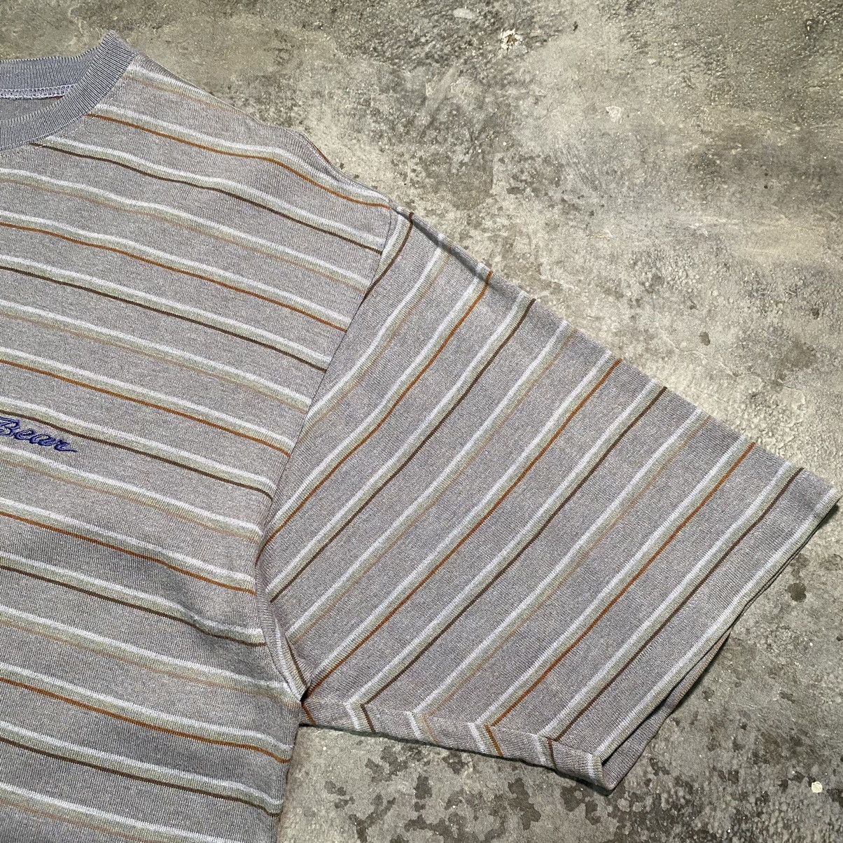 Vintage Vintage 90’s Bear Surfing Spellout Stripes T Shirt Size US L / EU 52-54 / 3 - 7 Thumbnail