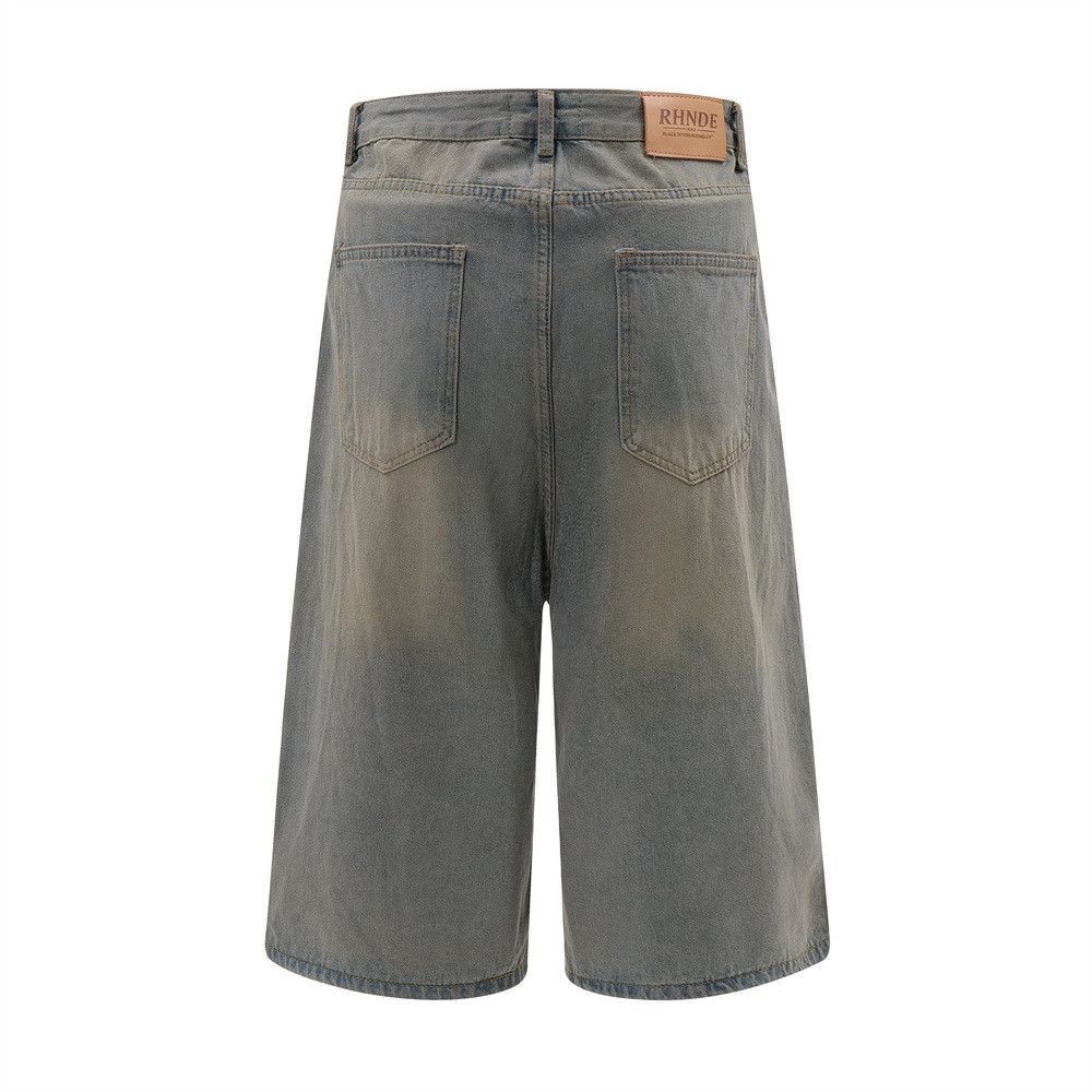 Japanese Brand × Jean Men's street style punk loose distressed washed denim shorts Size US 32 / EU 48 - 3 Thumbnail