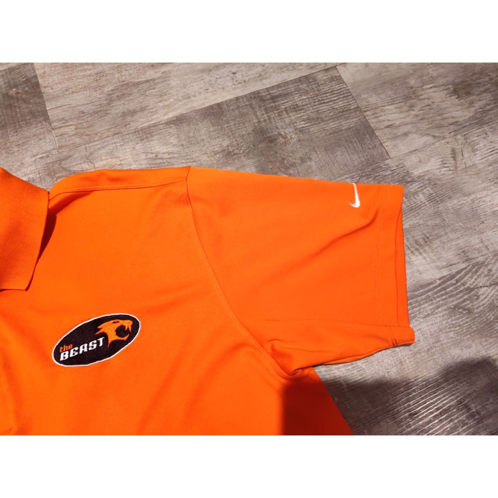 Nike Nike Dri-fit Polo Golf Shirt The Beast Embroidered Orange EUC Size L Men's Nike Dri-FIT Polo Golf Shirt The Beast Embroidered Orange L Size US L / EU 52-54 / 3 - 3 Thumbnail
