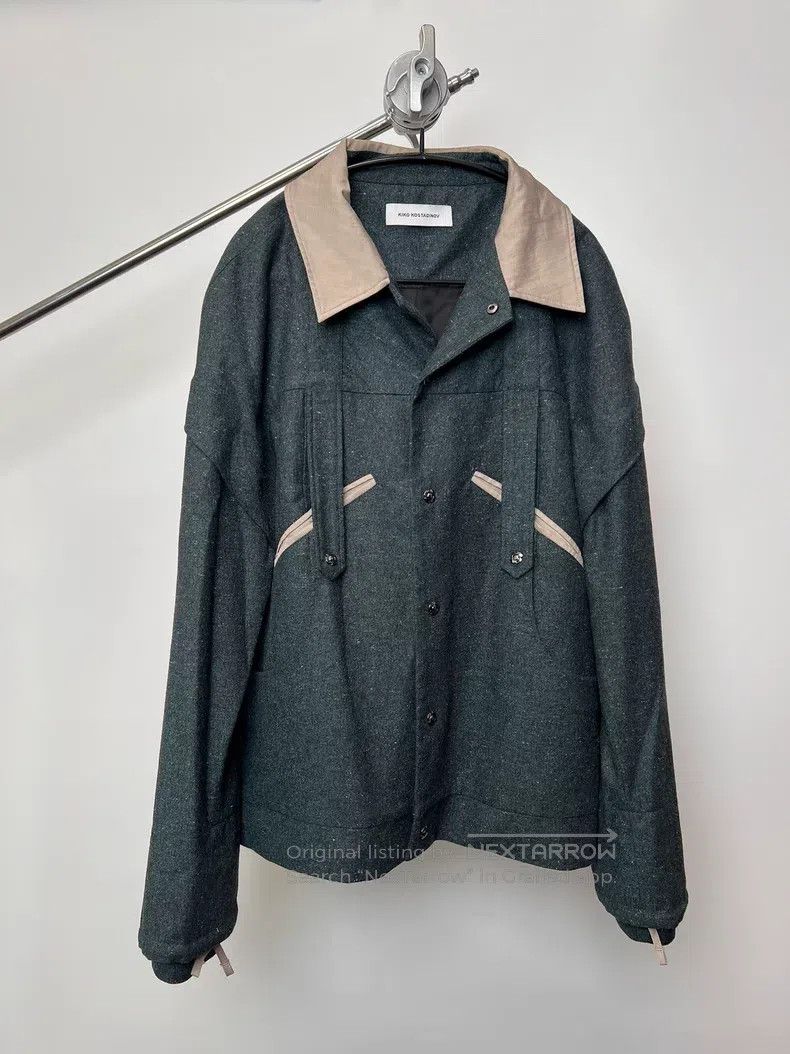 Dries Van Noten DRIES VAN NOTEN Dark Green Rose Button Wool Jacket Size US S / EU 44-46 / 1 - 3 Thumbnail