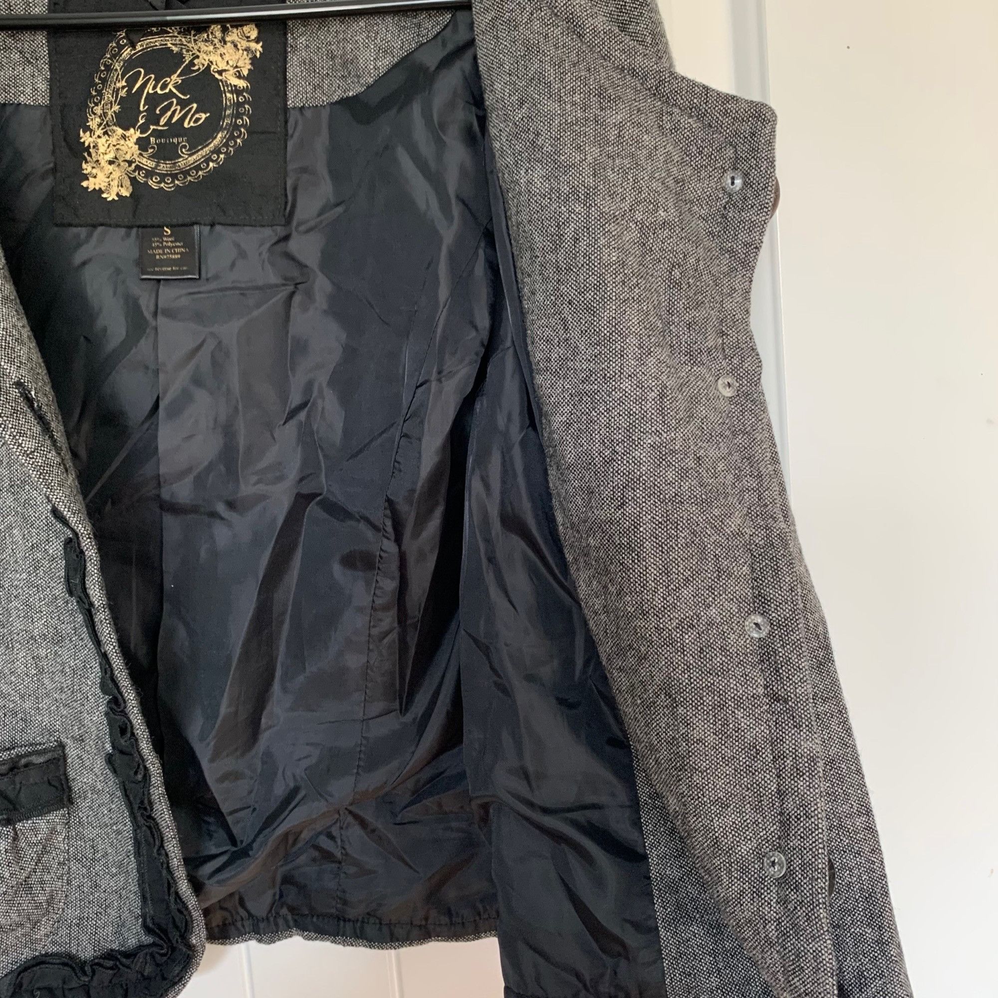 Other Nick & Mo Boutique Blazer Jacket Black Small Size S / US 4 / IT 40 - 4 Thumbnail