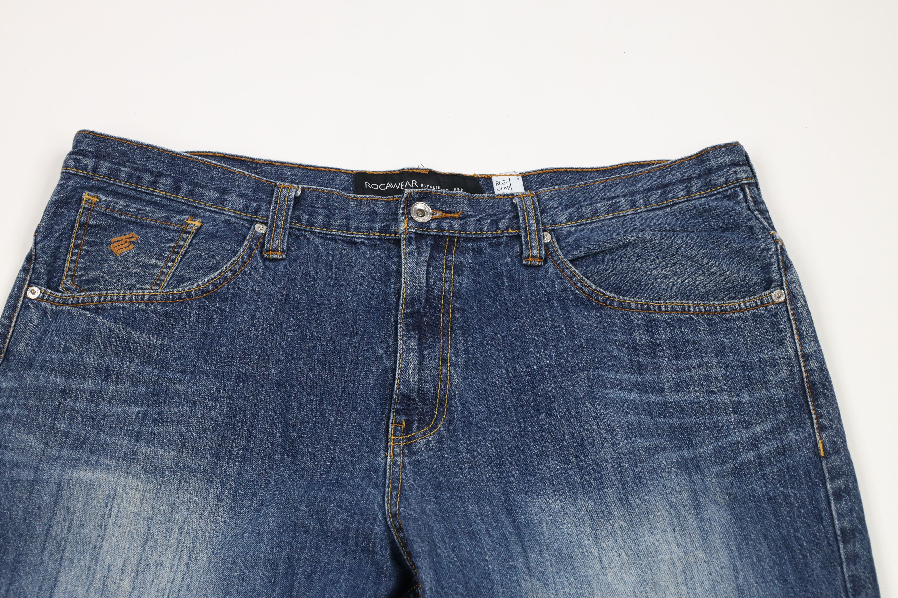 Rocawear Vintage Rocawear Baggy Fit Wide Leg Denim Jeans Pants Blue Size US 41 - 2 Thumbnail