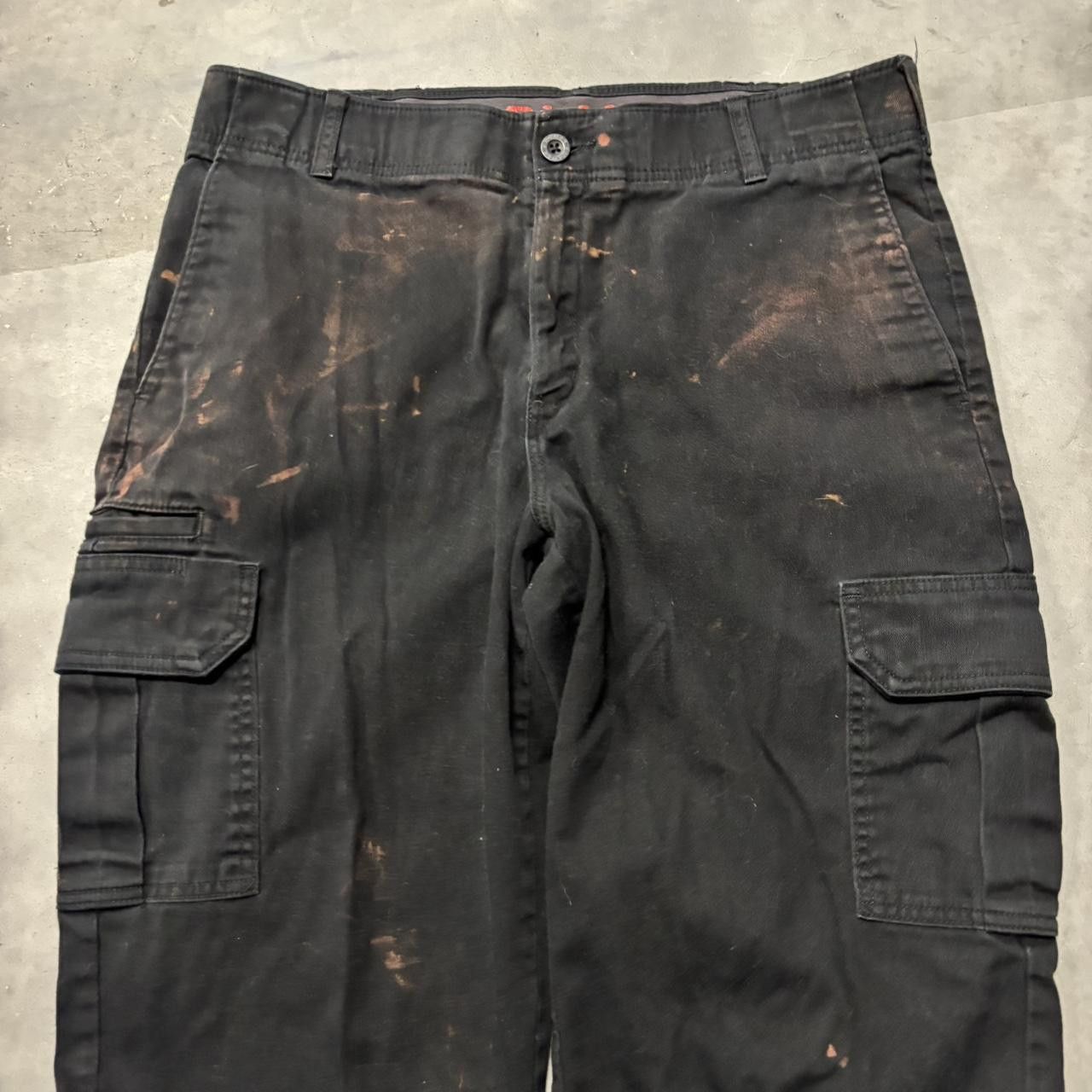 Japanese Brand × Vintage Crazy Vintage Y2K/2000s Faded Black Skater Cargo Pants! Size US 33 - 5 Thumbnail