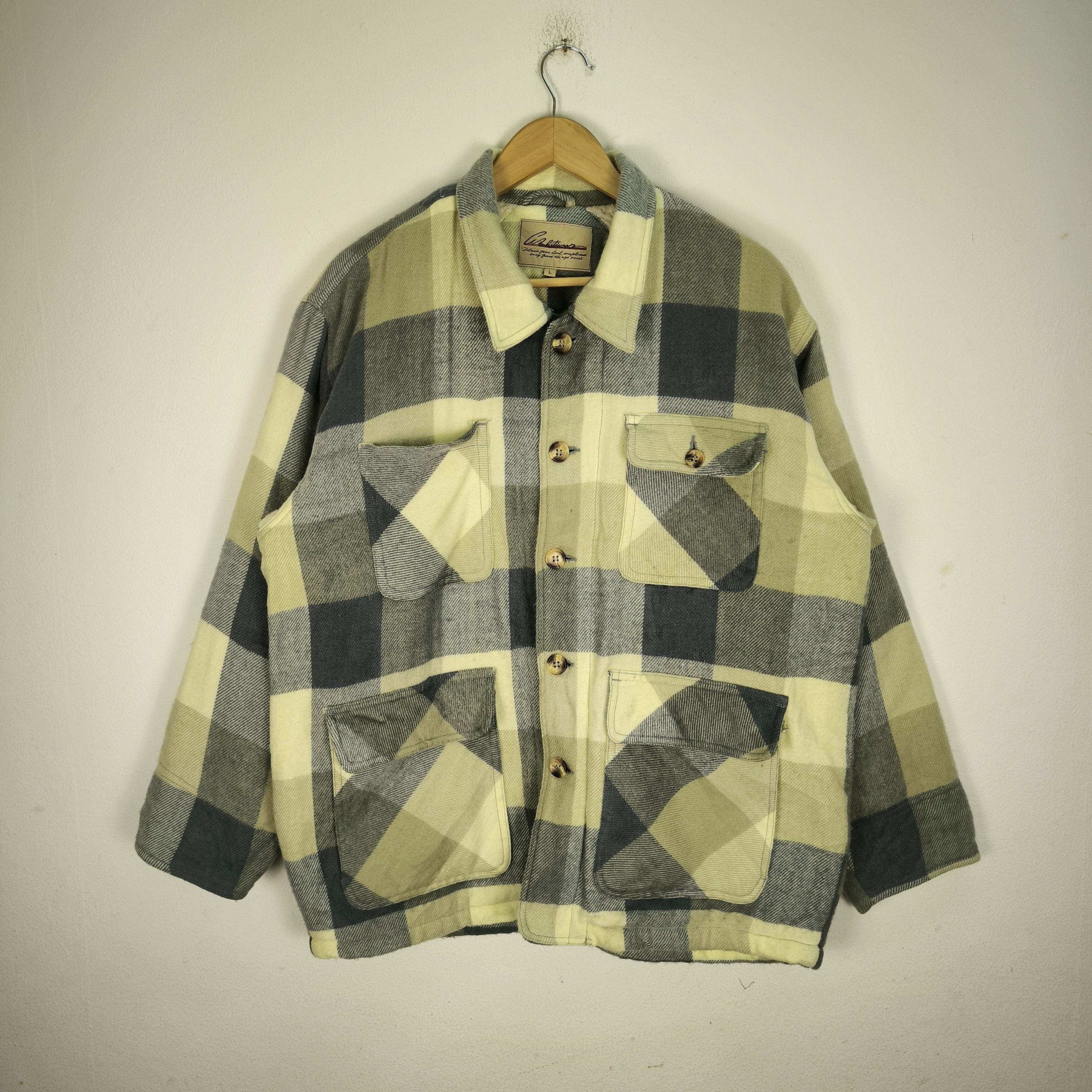 Flannel Rare Japanese Brand Sherpa Flannel Jacket Size US L / EU 52-54 / 3 - 1 Thumbnail