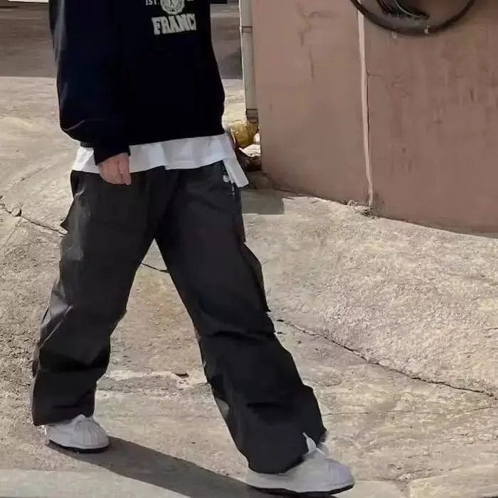 Japanese Brand Grey Pleated Wide Leg Baggy Y2K Cargo Pants Size US 32 / EU 48 - 5 Thumbnail