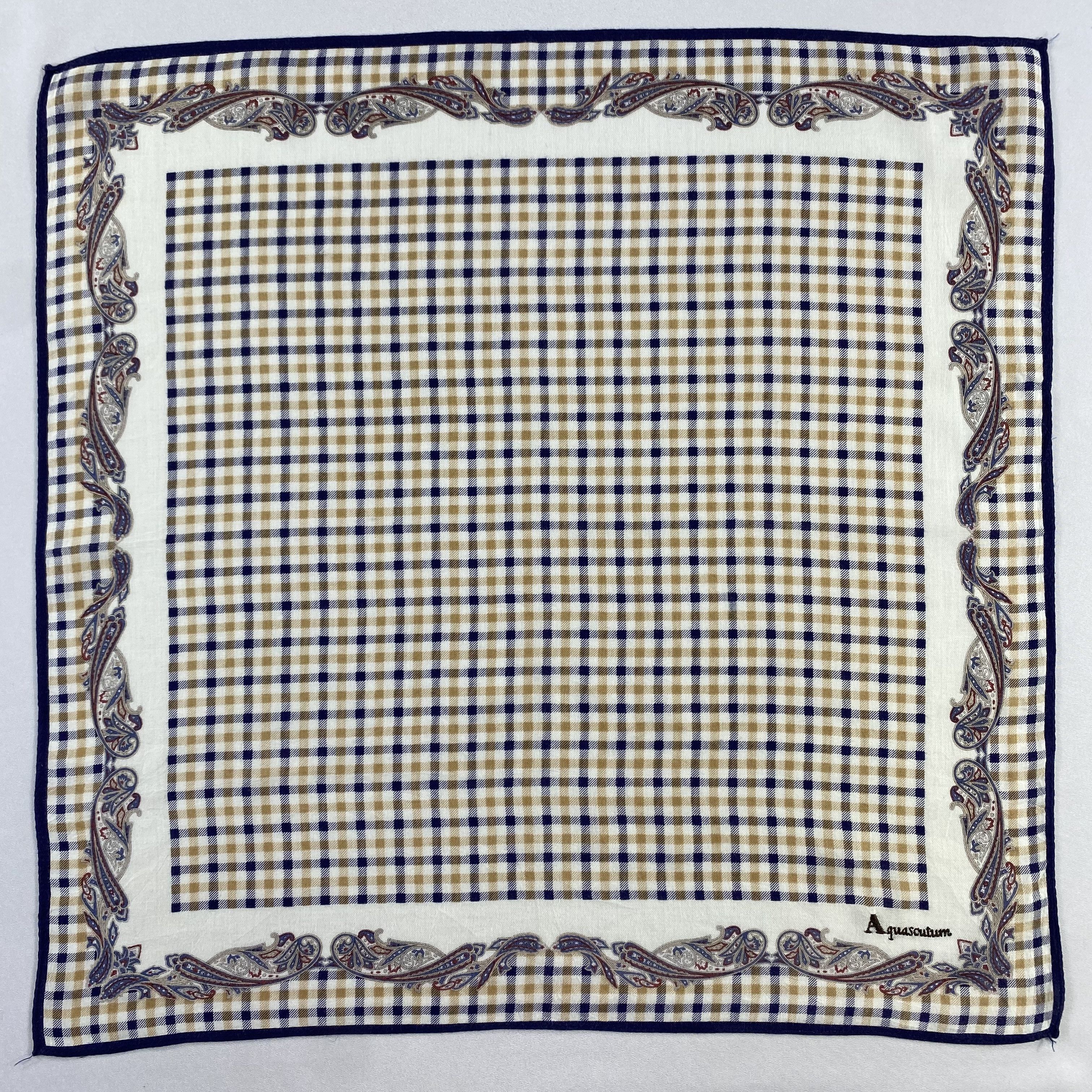 Aquascutum × Vintage Aquascutum Handkerchief / Neckerchief / Bandana-P738 Size ONE SIZE - 1 Thumbnail