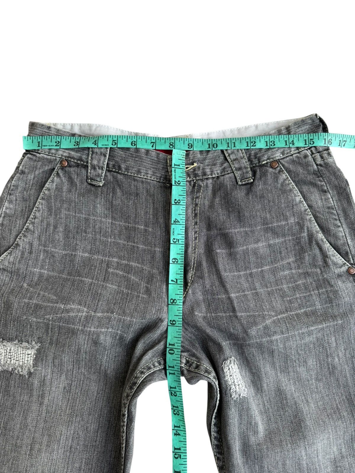 If Six Was Nine × Japanese Brand × Le Grande Bleu (L.G.B.) 🔥Vintage Distressed Y2k Fcuk Jeans Flare Size US 31 - 13 Thumbnail