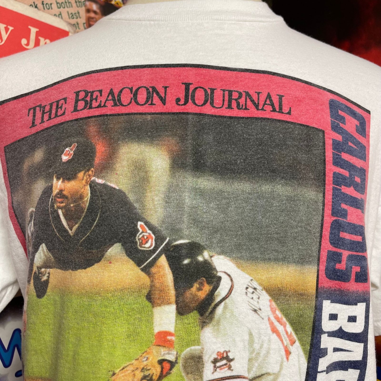 Vintage Vintage Cleveland Indians 1996 Carlos Baerga MLB Player Tee Size US L / EU 52-54 / 3 - 2 Thumbnail