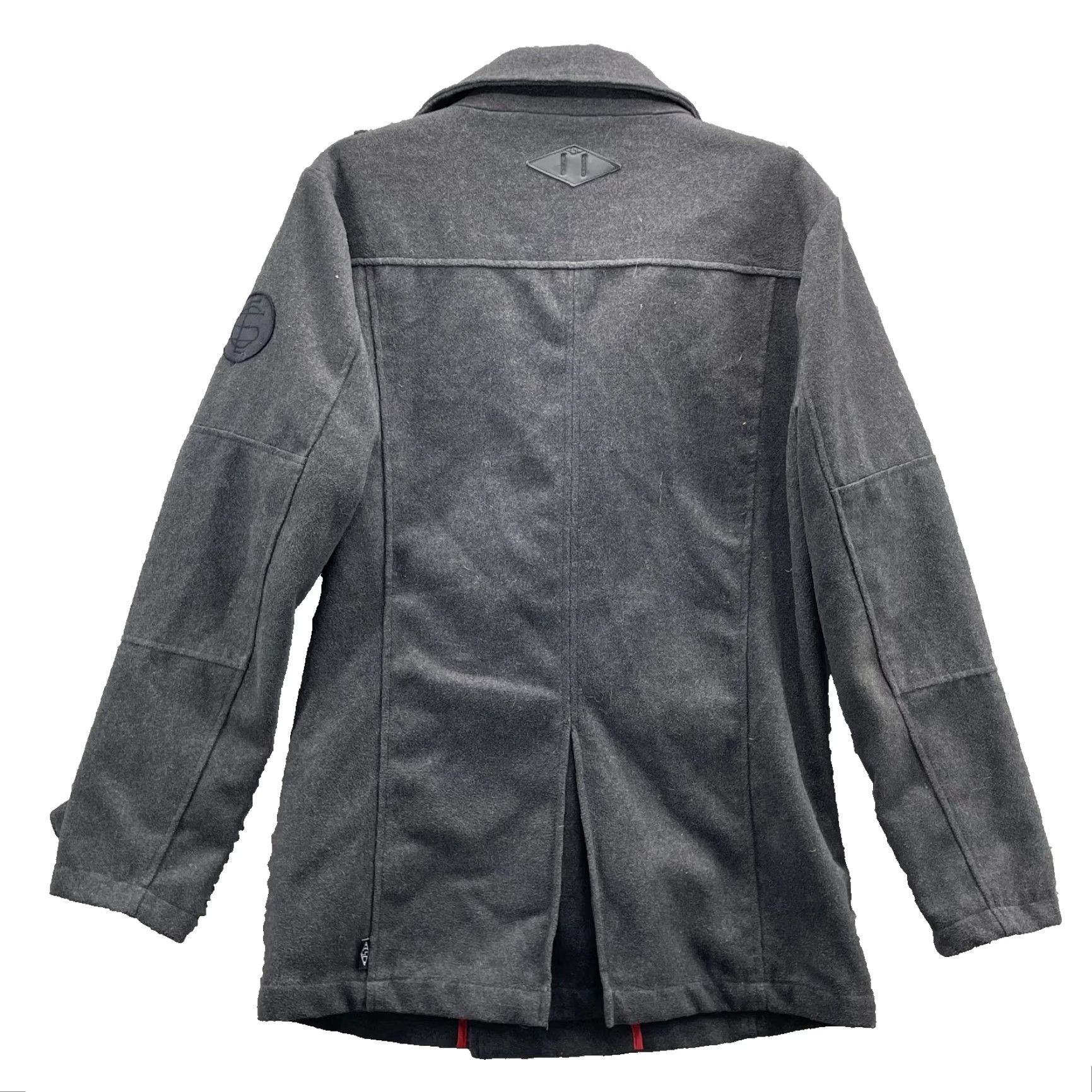 Empyre Empyre Wool Blend Pea Coat Mens Med Double Breasted Academia Classic Utility Jacket/Coat | Gray | 90s, City, Workwear Theme | Regular Fit Size US M / EU 48-50 / 2 - 2 Thumbnail