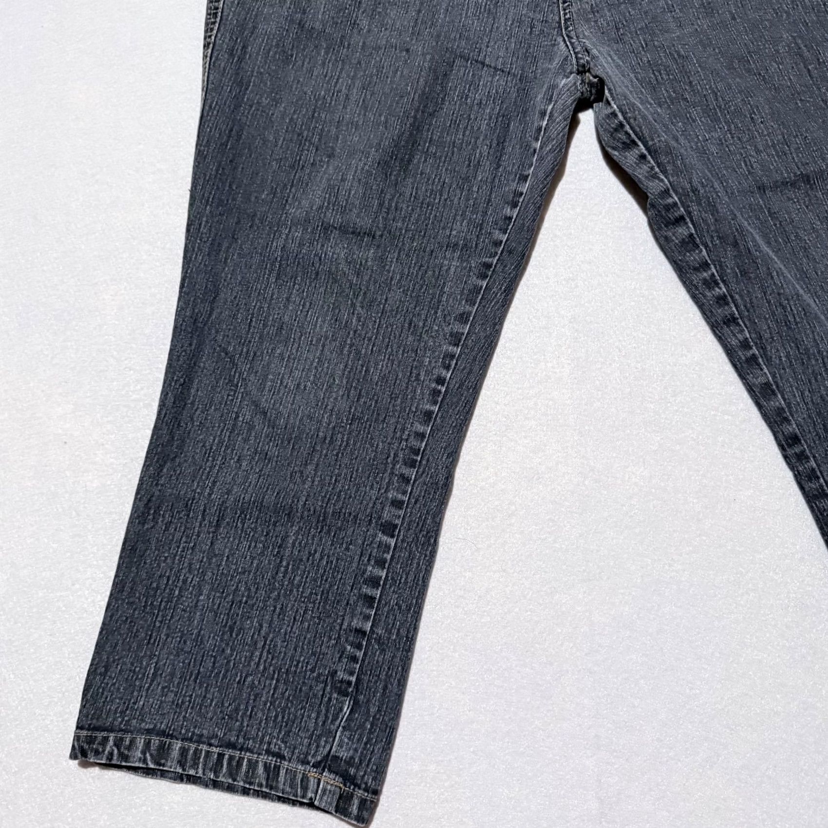 Denime Gazoz Jeans Capri Women's Dark Gray Denim Zip-Pockets High-Rise Slim Fit - 18 Size 40" / US 18 - 4 Thumbnail