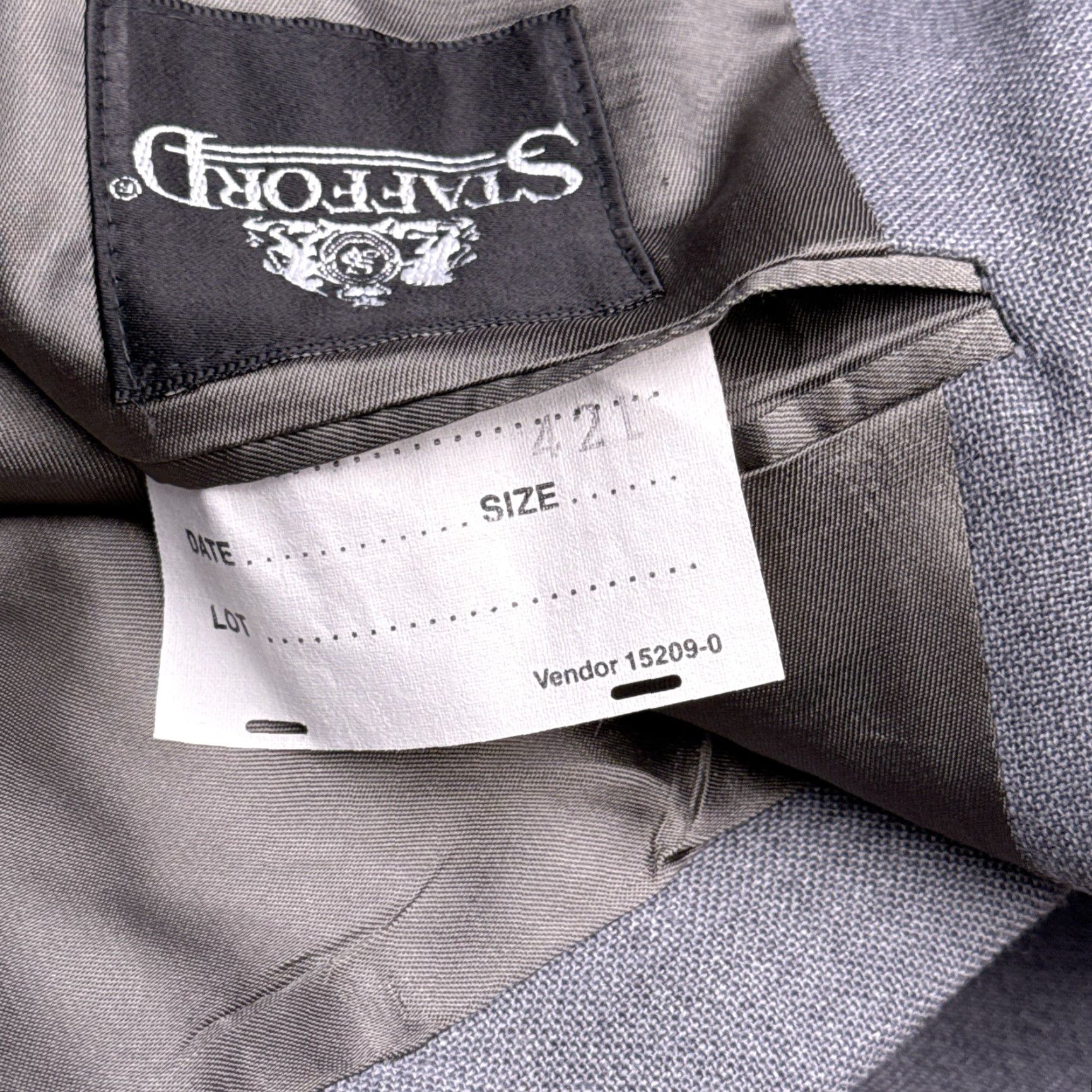 Stafford VINTAGE Stafford Double Breasted Blazer 42 Long Gray Wool Sport Coat Size 42R - 7 Thumbnail