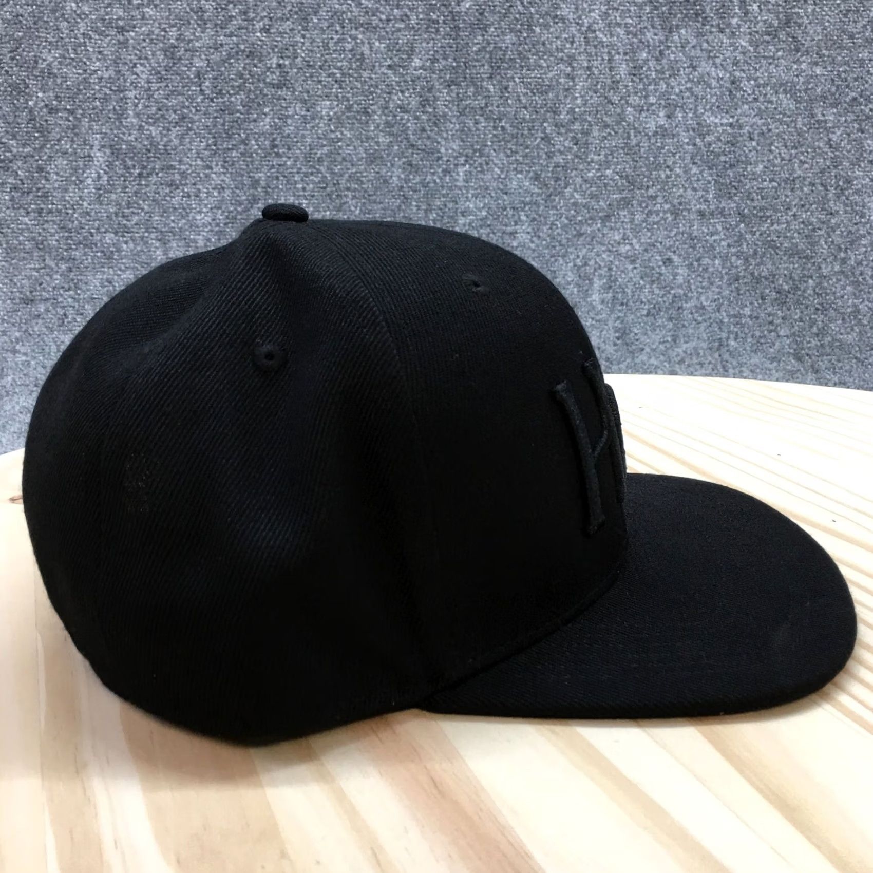 Logo 7 Womens Snapback Hat Black One Size Adjustable Flat Brim Embroidered Logo Size ONE SIZE - 6 Thumbnail