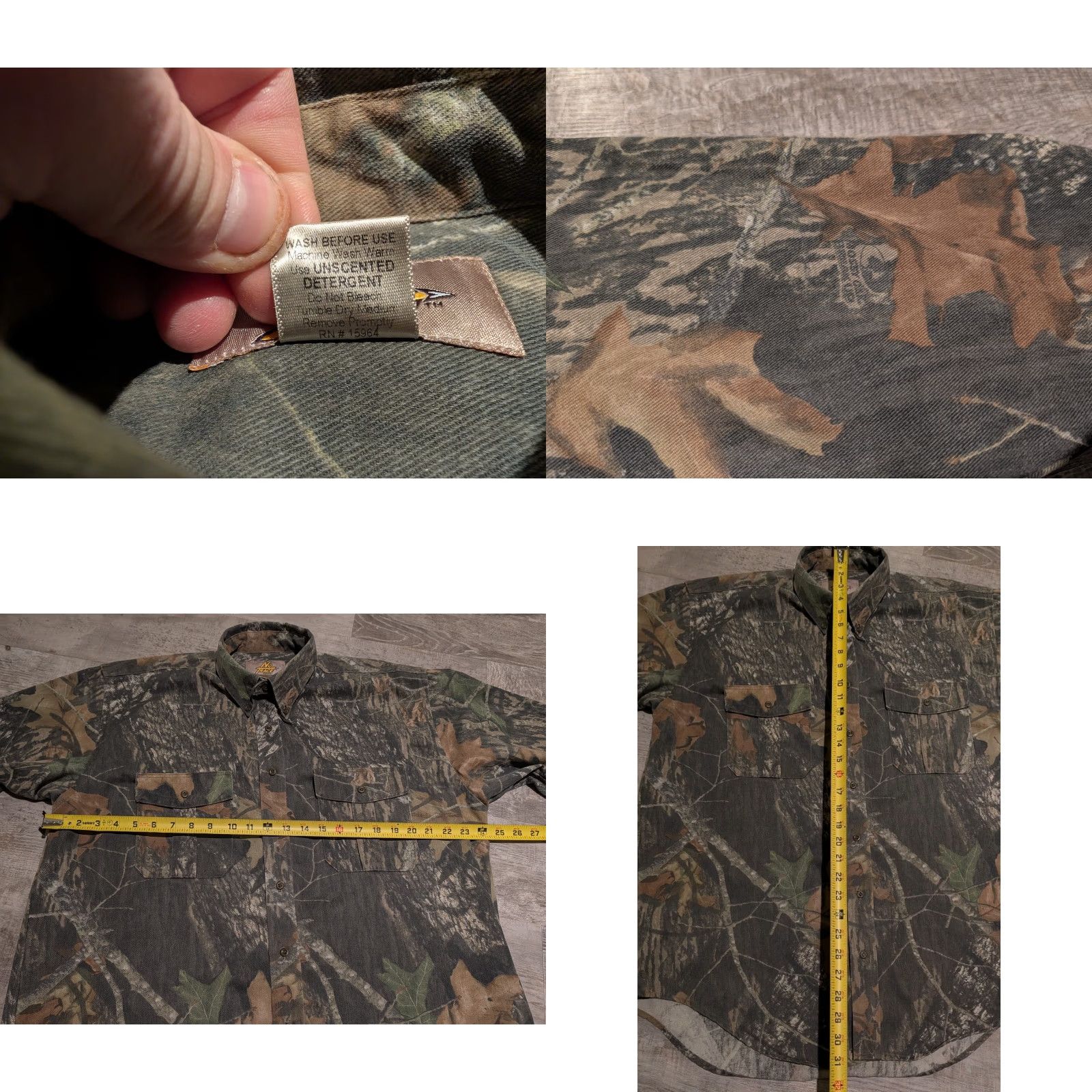 Vintage VINTAGE Dan River Shirt Mens L Mossy Oak Break Up Canvas Camouflage Button-Down Outdoor Hunting Fishing Size US L / EU 52-54 / 3 - 8 Thumbnail
