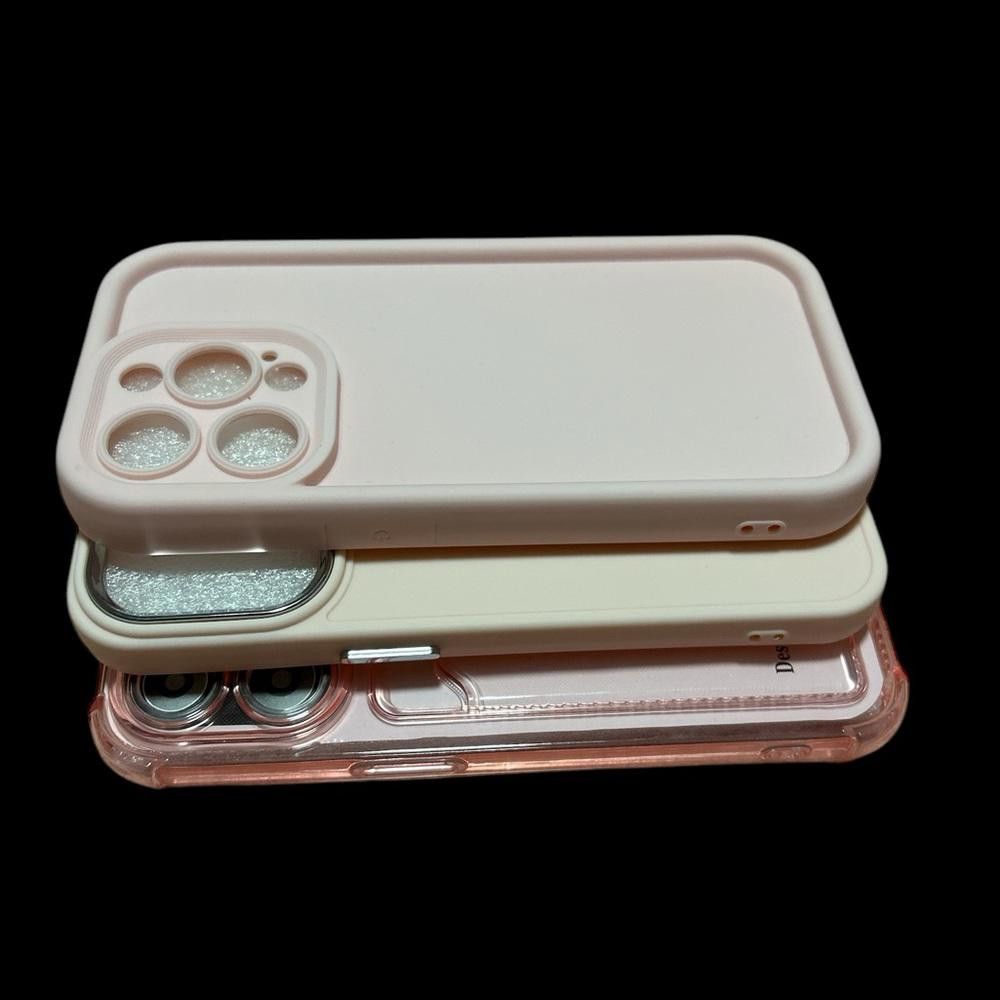 Designer Brandnew Three iPhone 14 Pro Cases - Pink & Rose Gold Size ONE SIZE - 4 Thumbnail