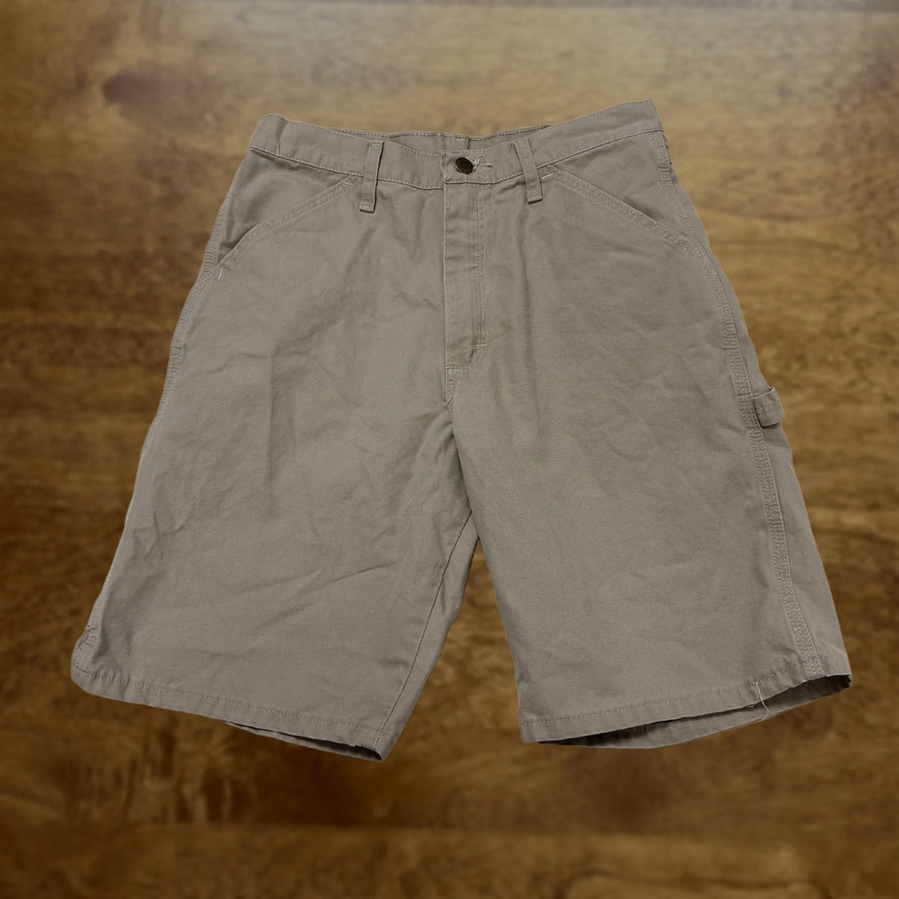 Wrangler Wrangler Cargo Shorts Mens 30 Beige Cotton Canvas Carpenter Relaxed Workwear Size US 30 / EU 46 - 1 Thumbnail