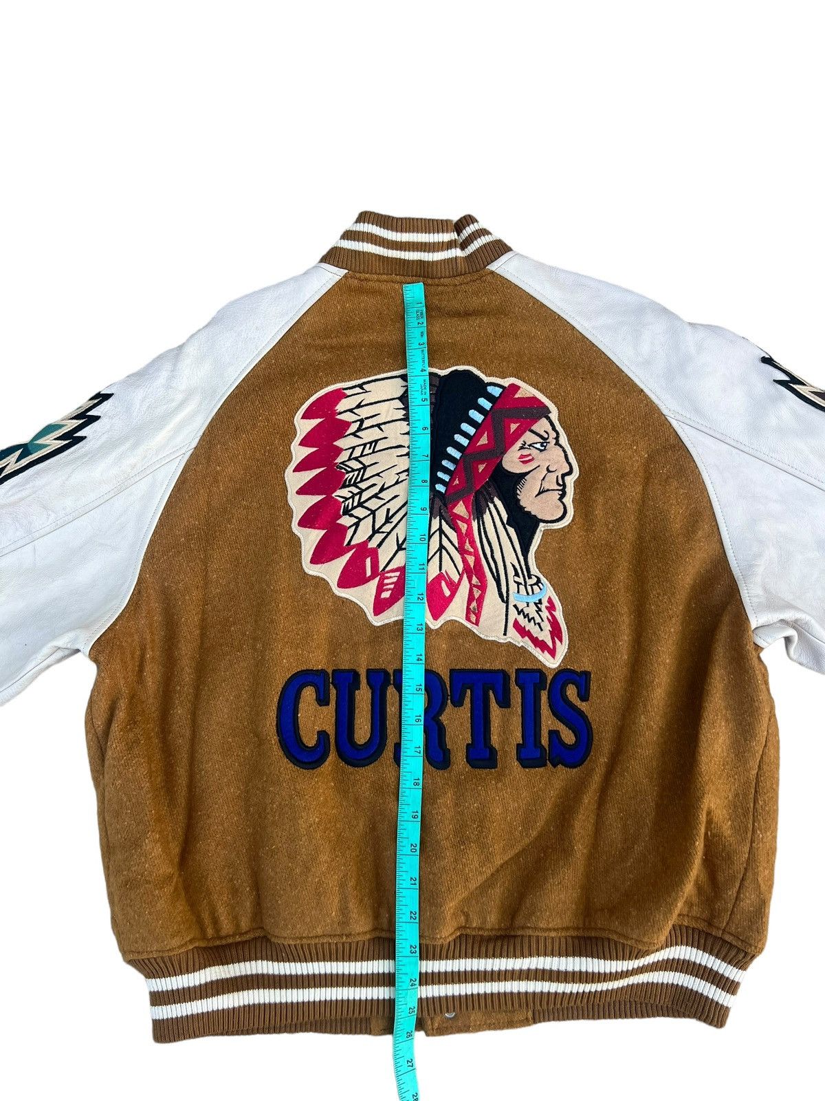 Japanese Brand × Vintage Vintage 90s GUMU Propound Japan Indian Head Varsity Jacket Size US L / EU 52-54 / 3 - 5 Thumbnail