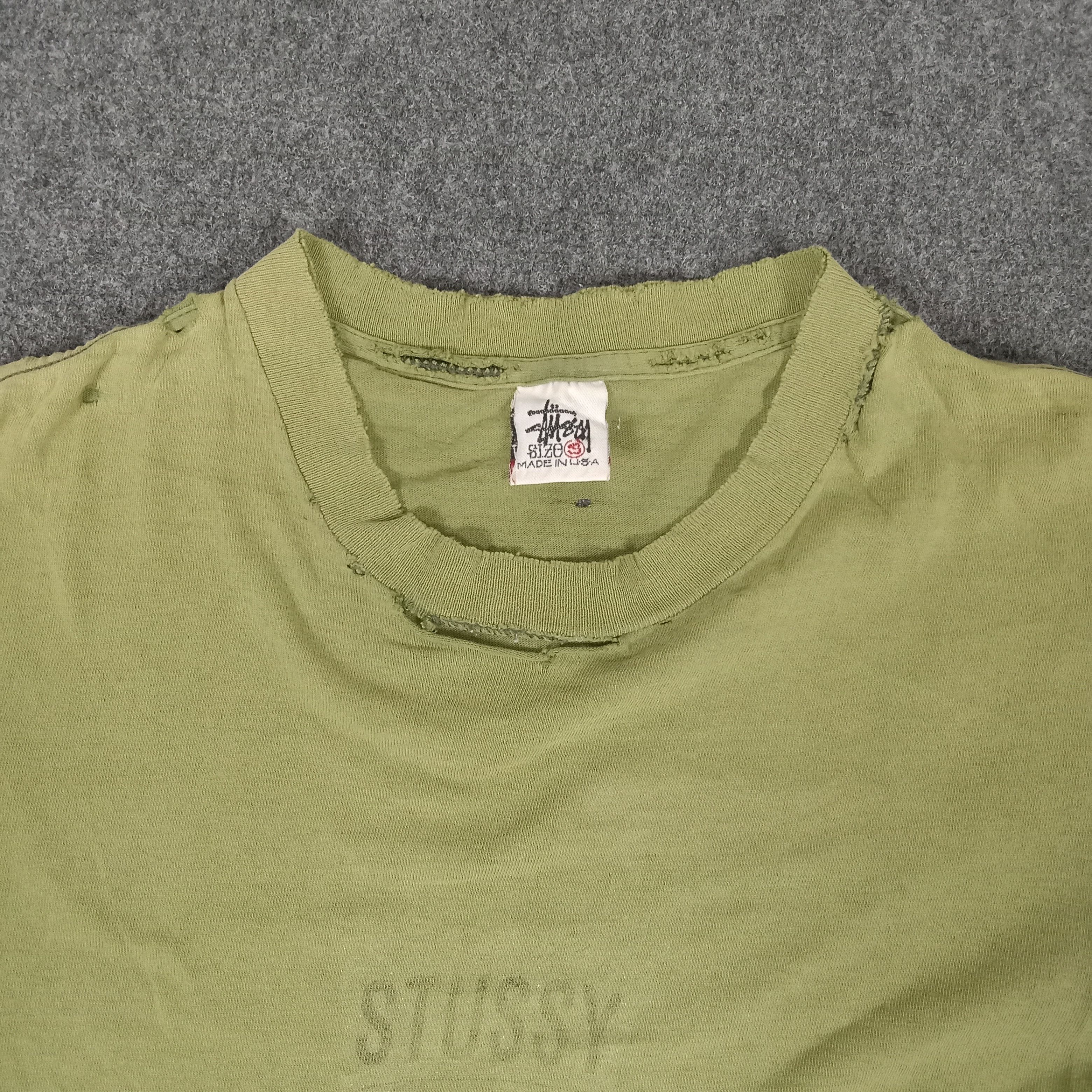 Stussy × Vintage Stussy Deluxe Distressed Style Tshirt Size US S / EU 44-46 / 1 - 7 Thumbnail