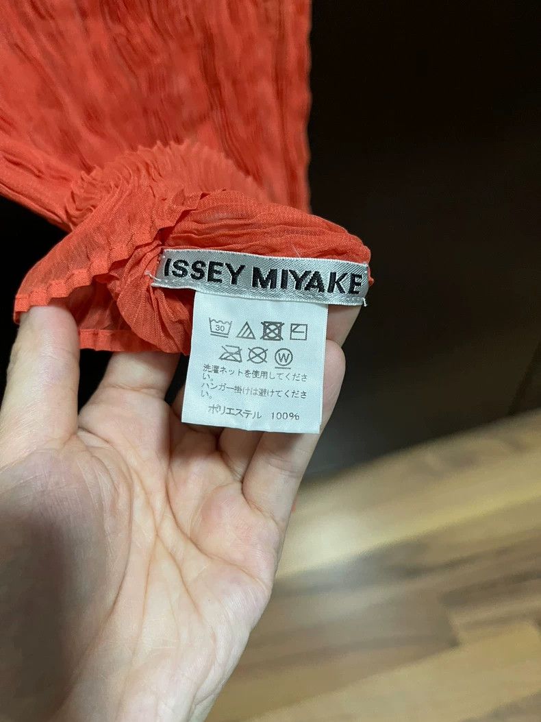 Issey Miyake Issey Miyake Orange pleated see-through top Size M / US 6-8 / IT 42-44 - 5 Thumbnail