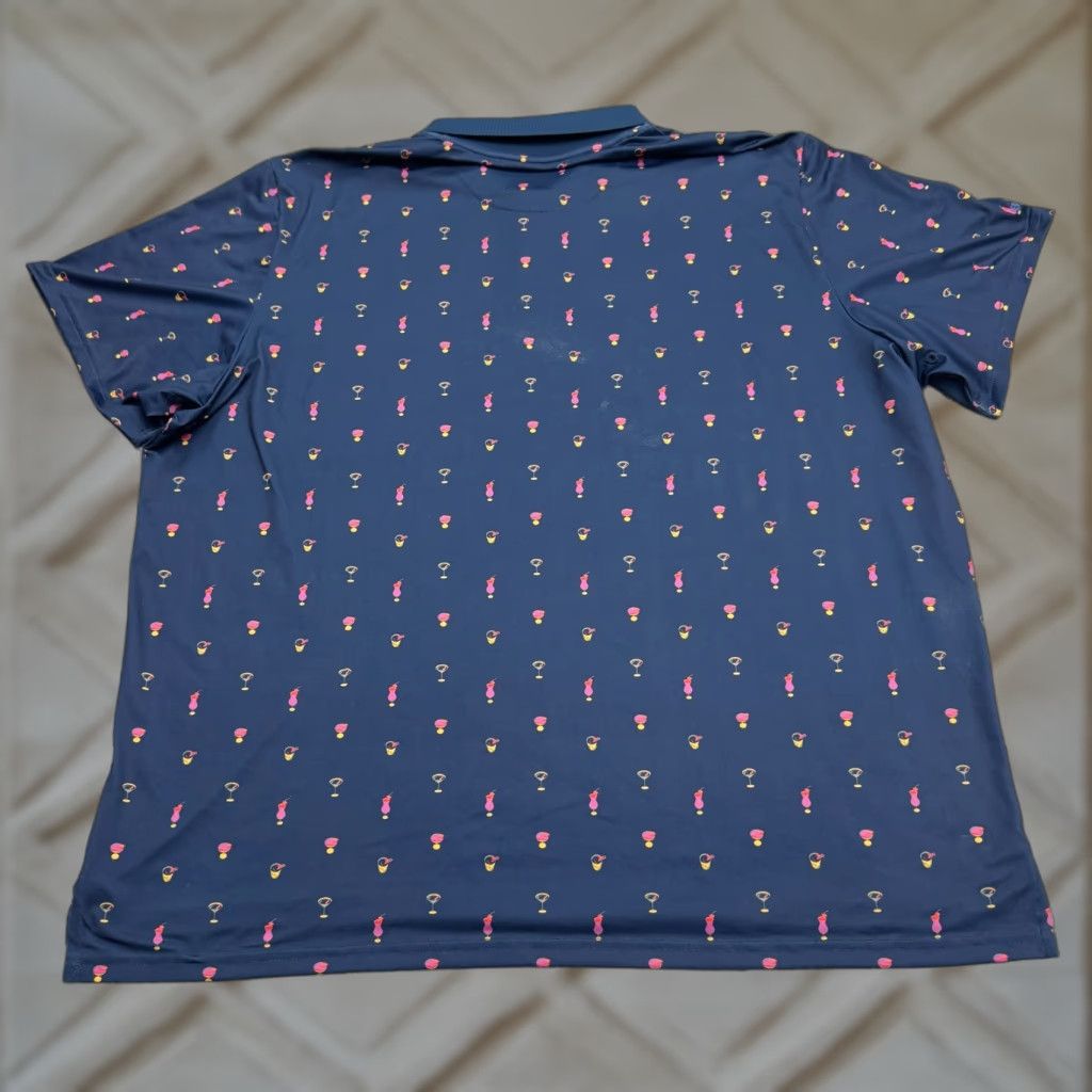 Bonobos Bonobos Golf Polo Shirt Mens XXL Navy Blue Cocktail Drinks Print Size US XXL / EU 58 / 5 - 1 Thumbnail