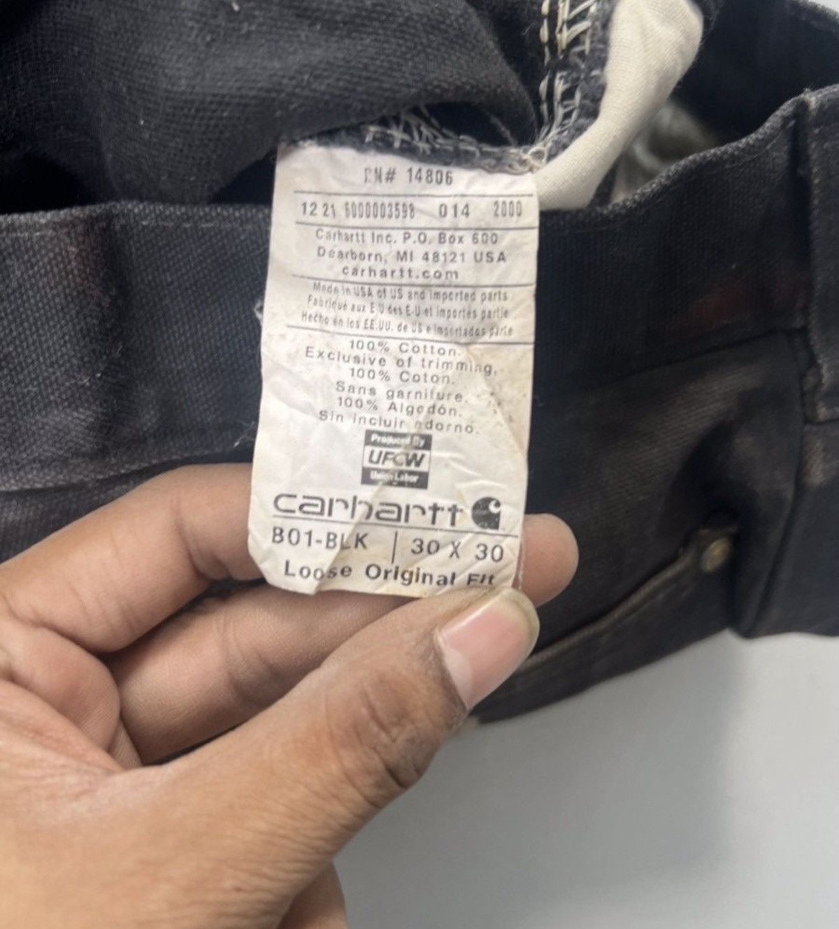 Carhartt Vintage carhartt b01 brn double knee denim Size US 30 / EU 46 - 8 Thumbnail