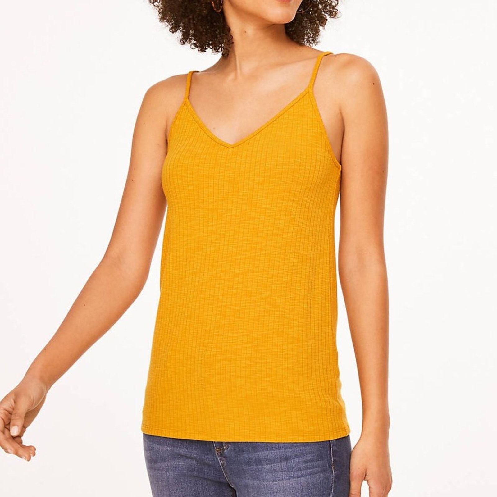 Loft LOFT Gold Double V Cami Size S / US 4 / IT 40 - 2 Thumbnail