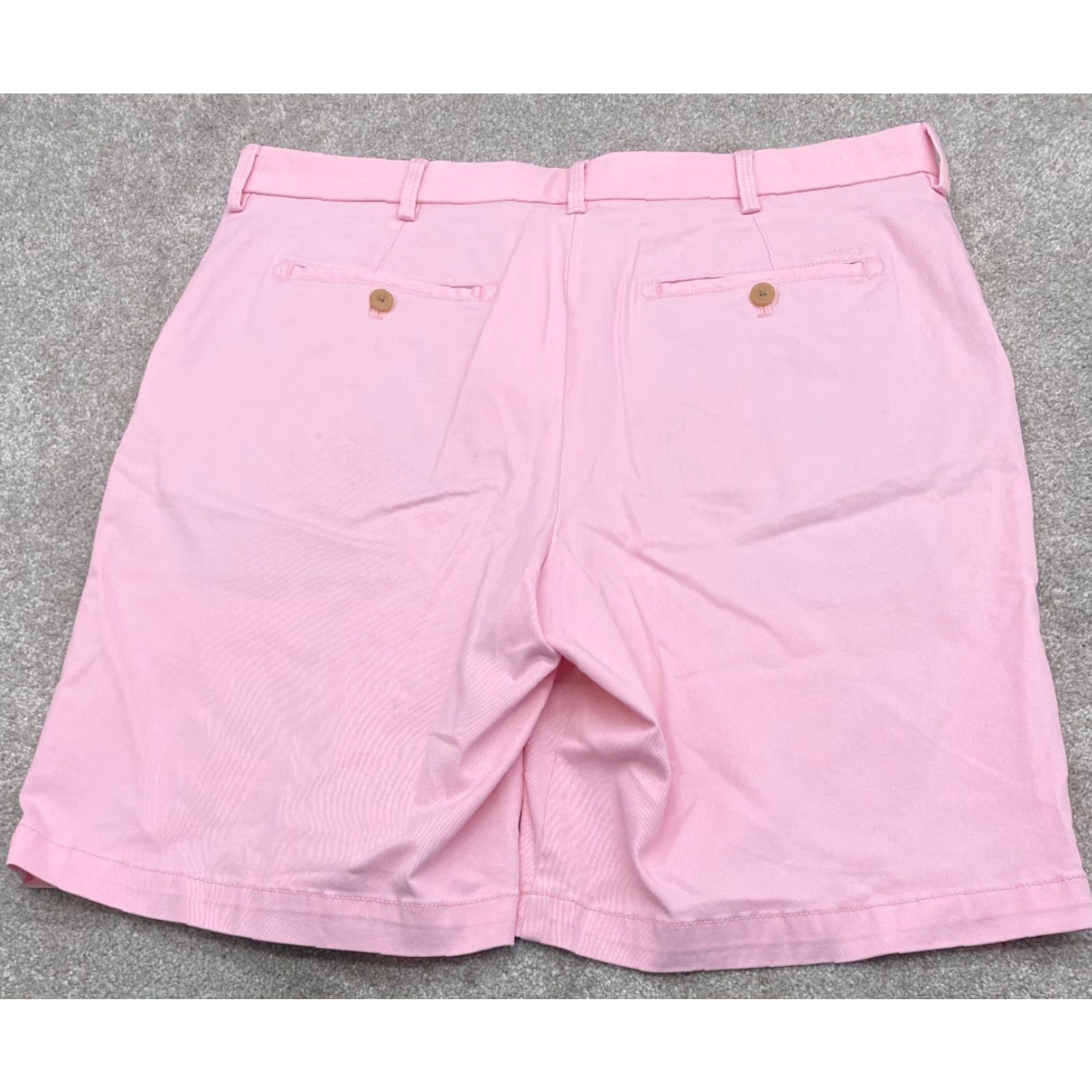 Izod IZOD Saltwater Shorts Men's 36x10 Pink Stretch Flat Front Chino Regular Cotton Spandex Womens? Size US 36 / EU 52 - 5 Thumbnail