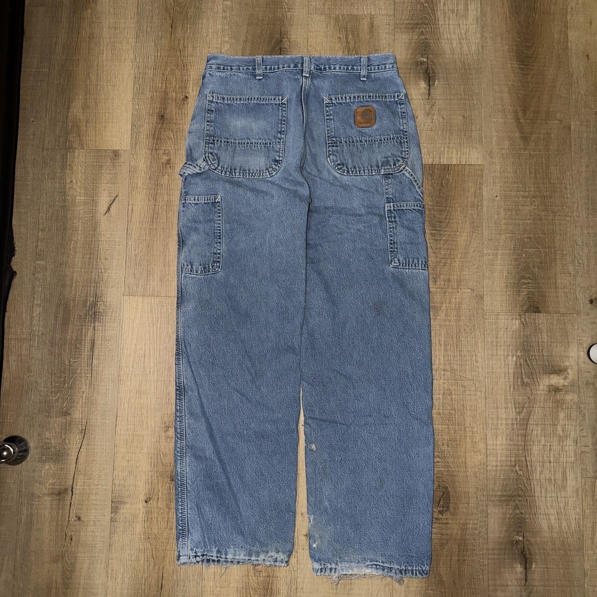 Carhartt Vintage 90s Carhartt Flannel Lined Mid Wash Carpenter Jeans Size US 30 / EU 46 - 3 Thumbnail