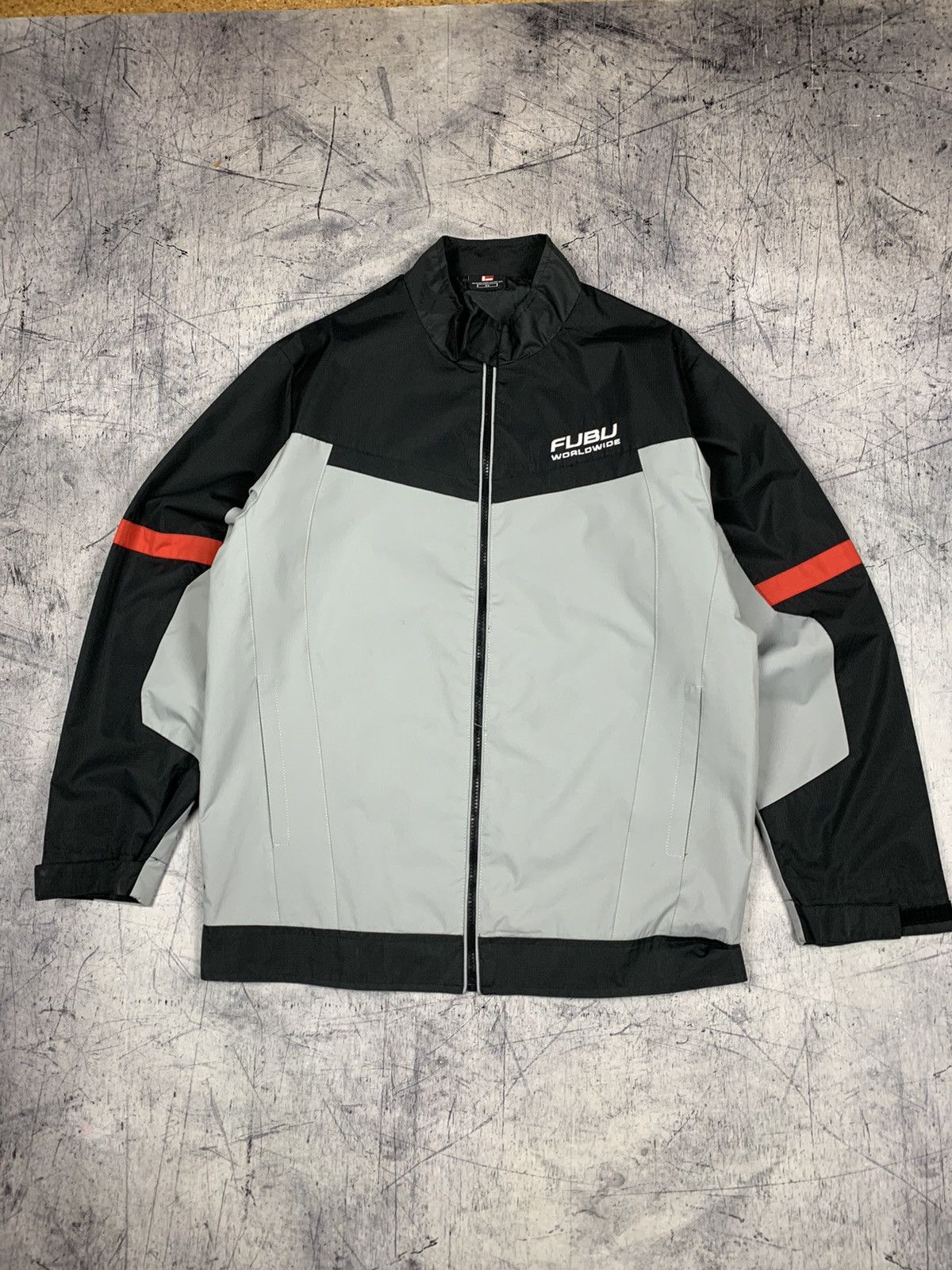 Fubu Fubu Worldwide Big Logo Jacket Y2K Size XL Multicolor Size US XL / EU 56 / 4 - 5 Thumbnail