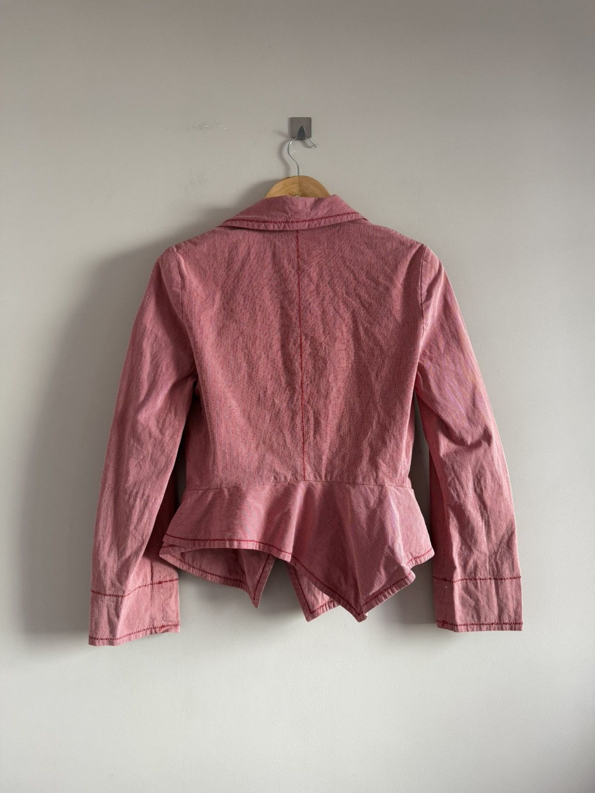 Vintage Asymmetric Tailored Blazer Pink Avant-Garde Size L / US 10 / IT 46 - 5 Thumbnail