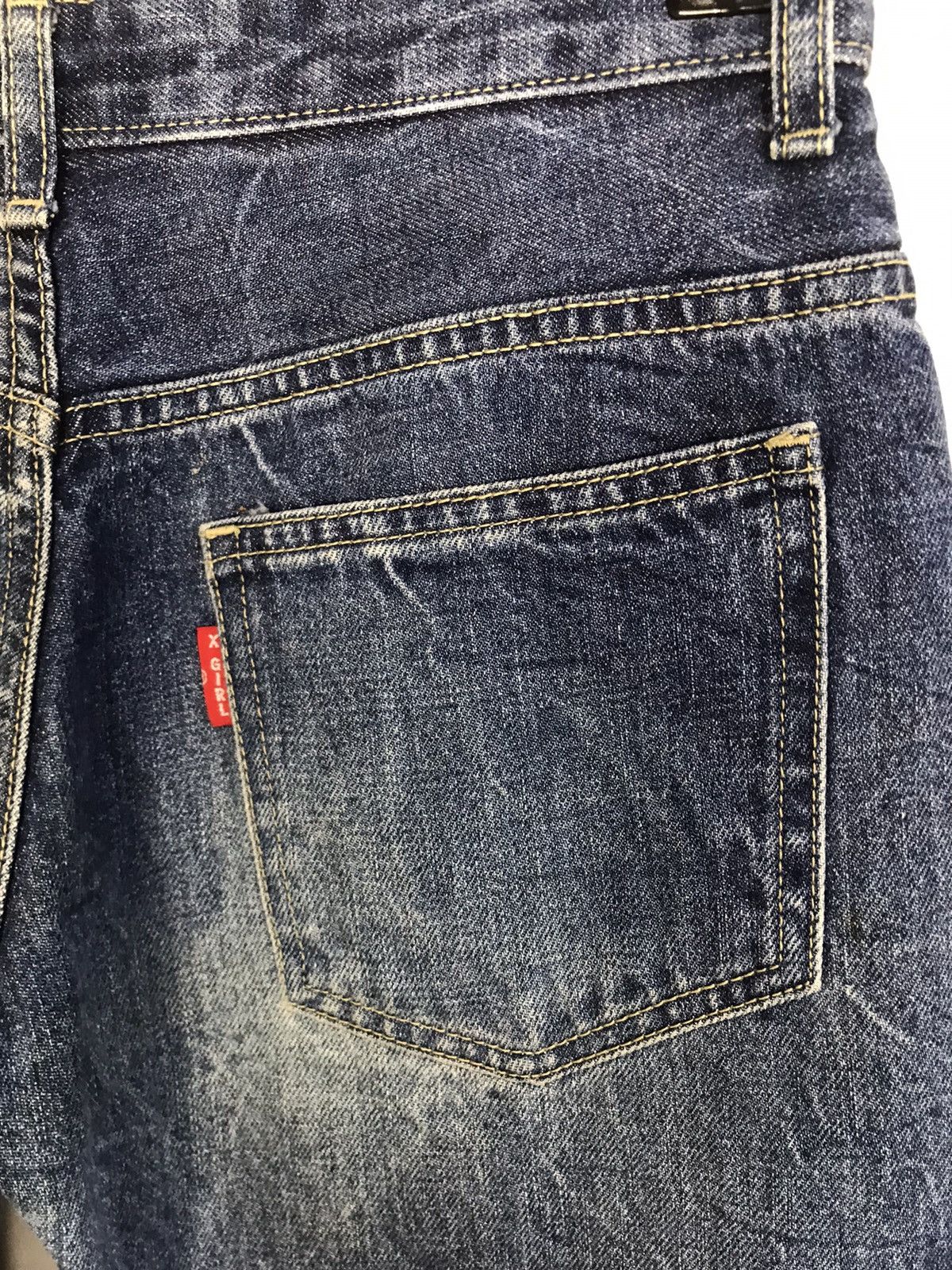Japanese Brand X Girl Japan Zipper Indigo Denim Jeans Pants Straight Cut Size 28" / US 6 / IT 42 - 7 Thumbnail