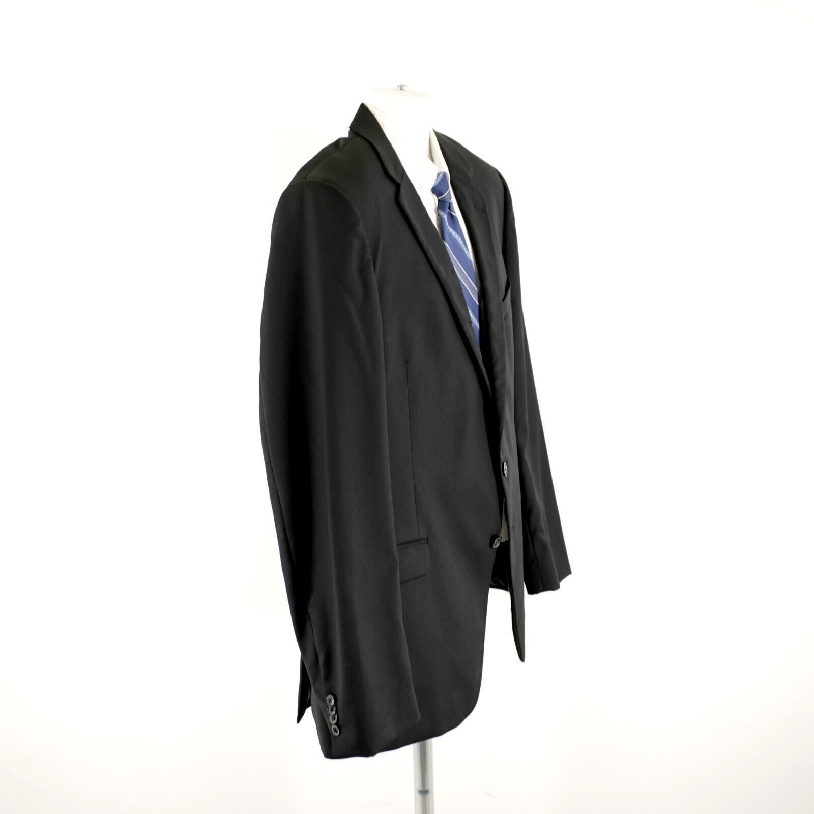 Joseph Abboud Joseph Abboud Reda Super 110s Wool Black 2 Button Blazer 44R Size 44R - 8 Thumbnail