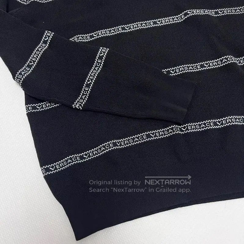 Versace Versace Black Striped Long Sleeve Sweater . Size US XXL / EU 58 / 5 - 3 Thumbnail