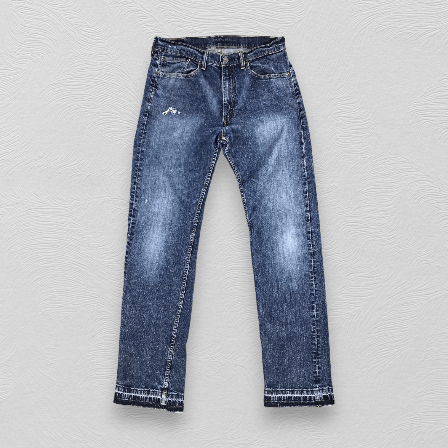 Vintage Levi's 505 Jeans Released Hem Faded Blue KJ433