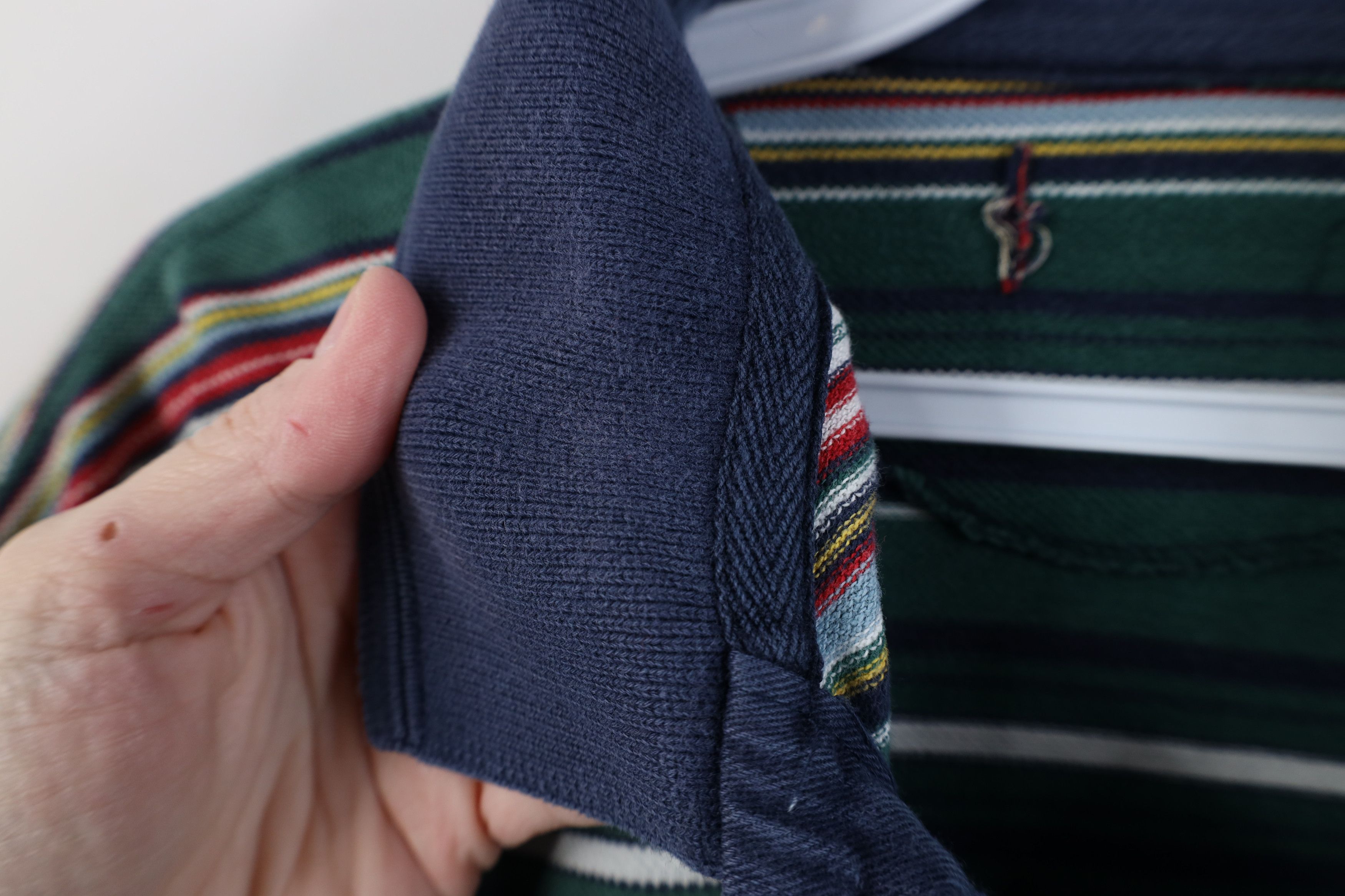 Vintage Vintage 90s Streetwear Striped Knit Collared Golf Polo Shirt Size US XL / EU 56 / 4 - 6 Thumbnail