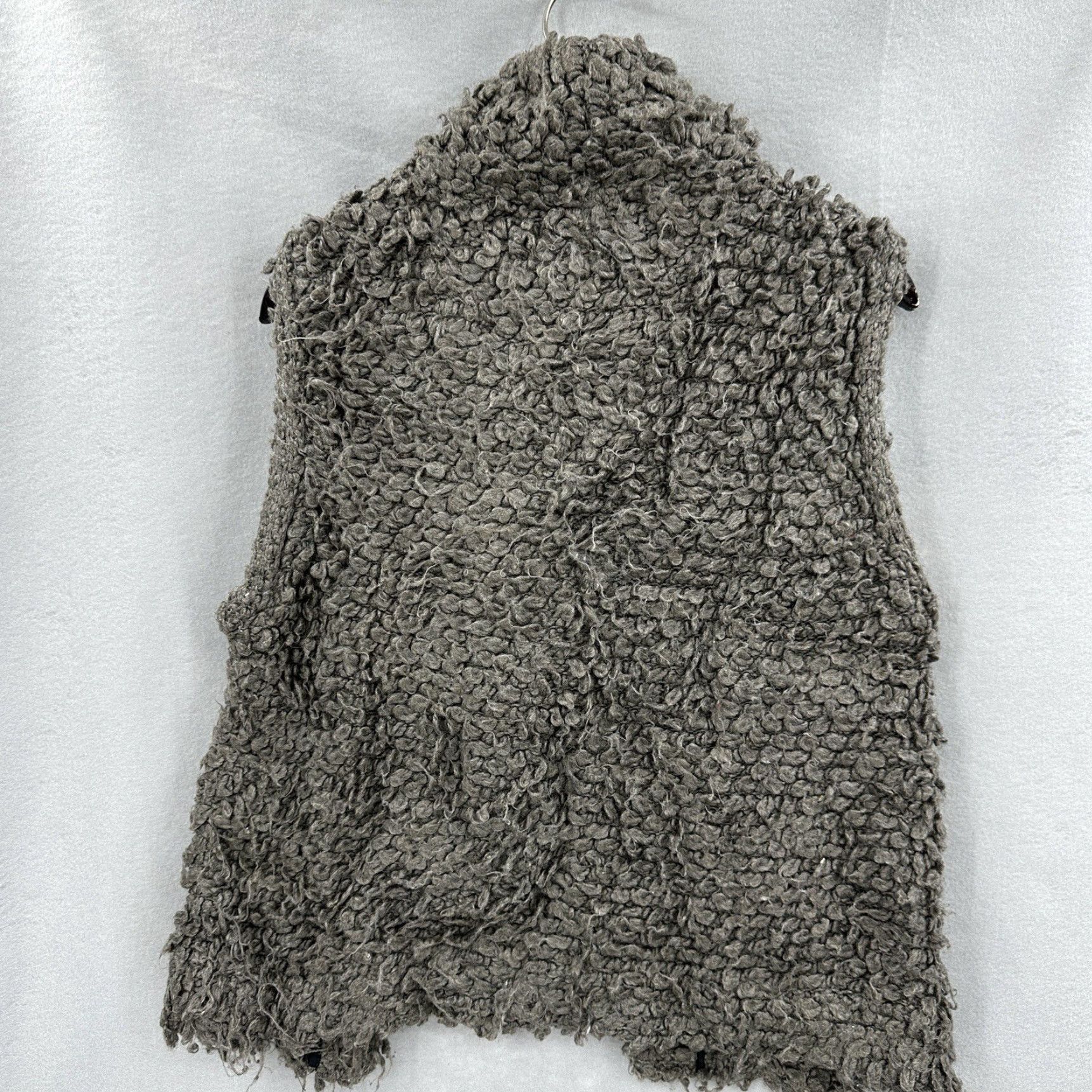 Iro IRO Vest Women's Medium 42 Catleen Chunky Teddy Bear Snap Taupe Boho Cottage Size M / US 6-8 / IT 42-44 - 5 Thumbnail