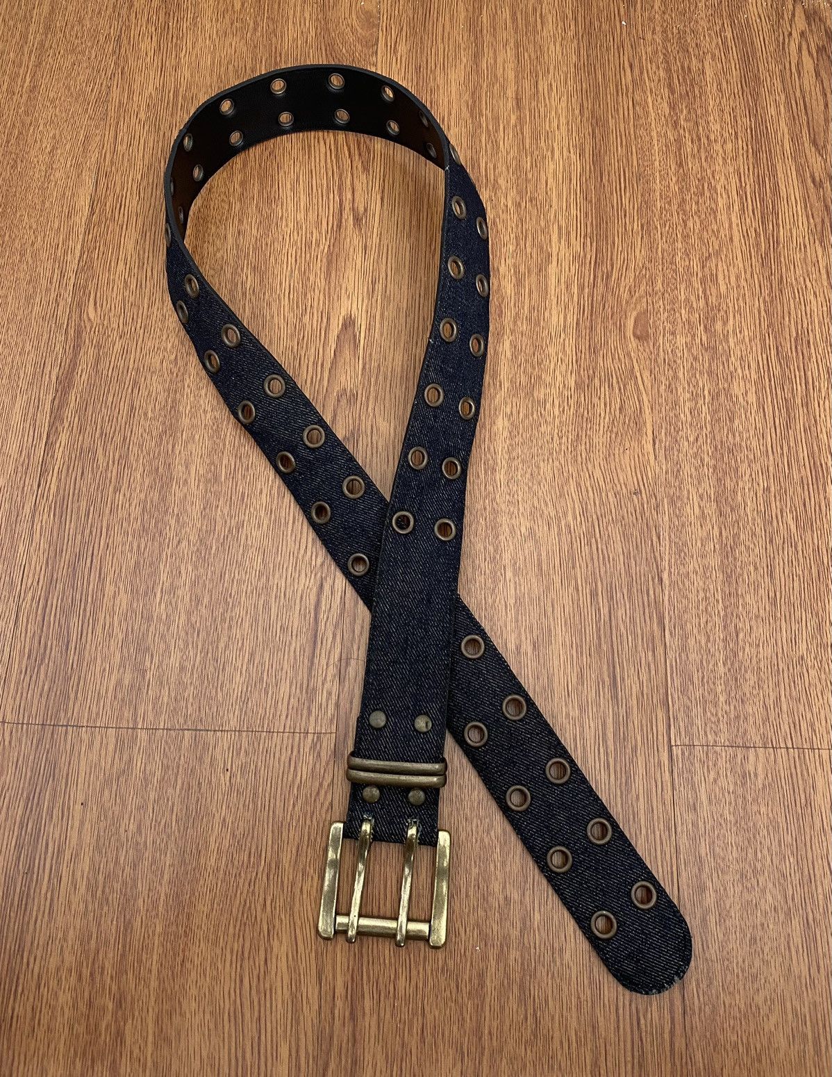 If Six Was Nine × Japanese Brand × Le Grande Bleu (L.G.B.) Double prong denim leather belt Size ONE SIZE - 1 Thumbnail