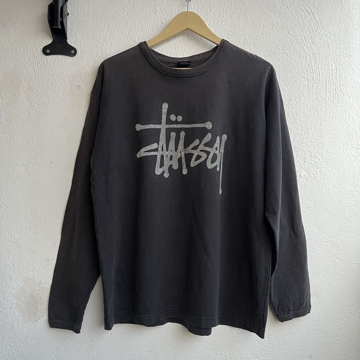 Stussy Faded Stussy Big Logo Long Sleeves TShirt Size US M / EU 48-50 / 2 - 1 Thumbnail