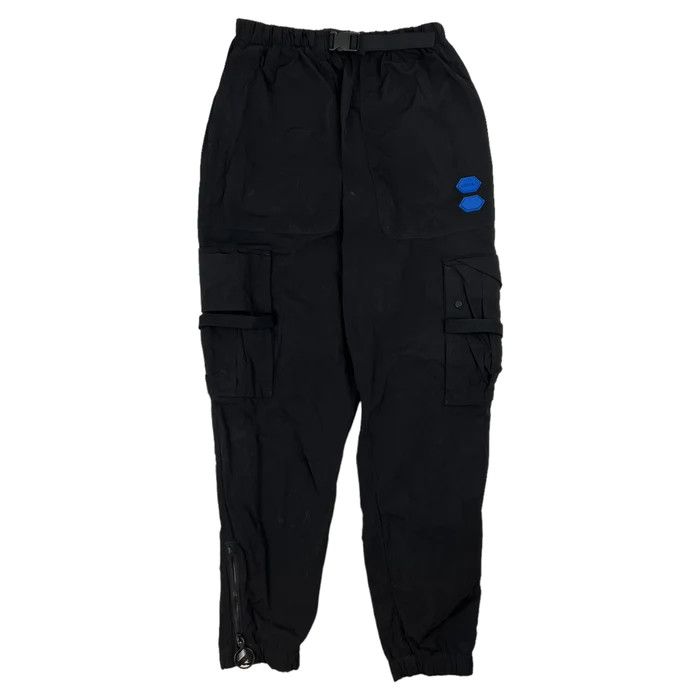 Off-White OFF-WHITE BUCKLE NYLON PARACHUTE PANTS BLACK