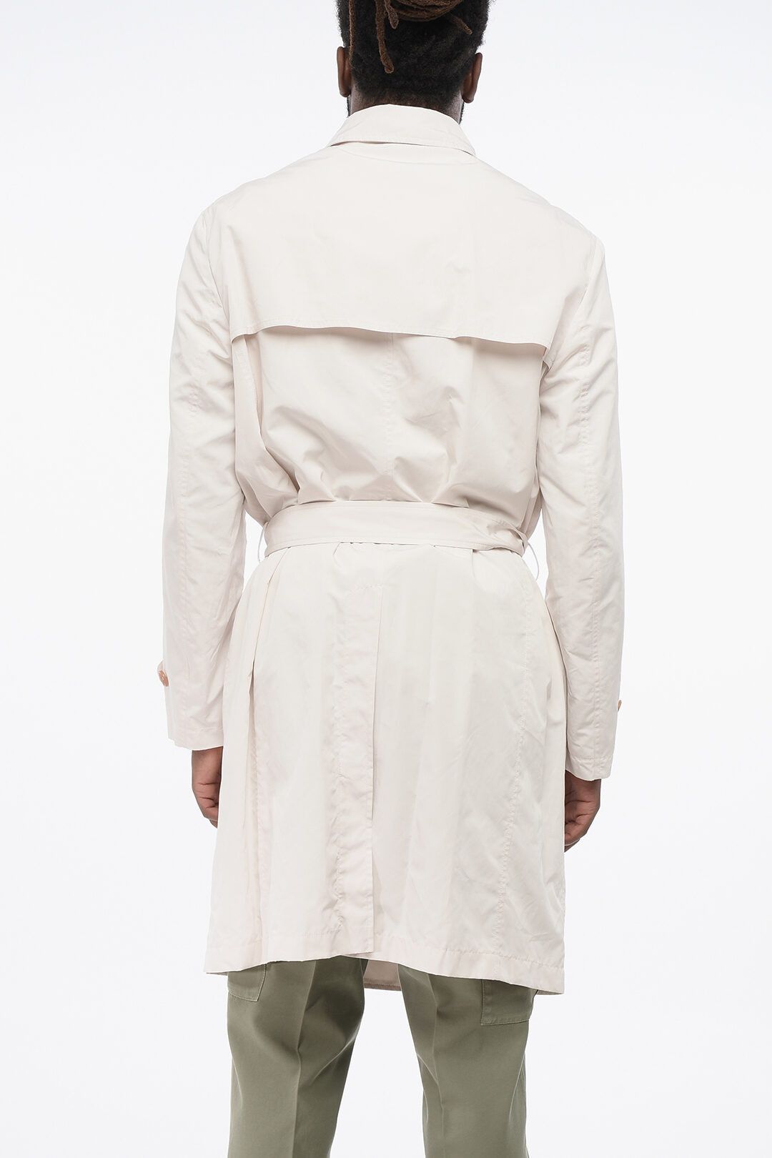 Brunello Cucinelli og1mm0725 Double-breasted Trench Coat in White Size US L / EU 52-54 / 3 - 2 Thumbnail