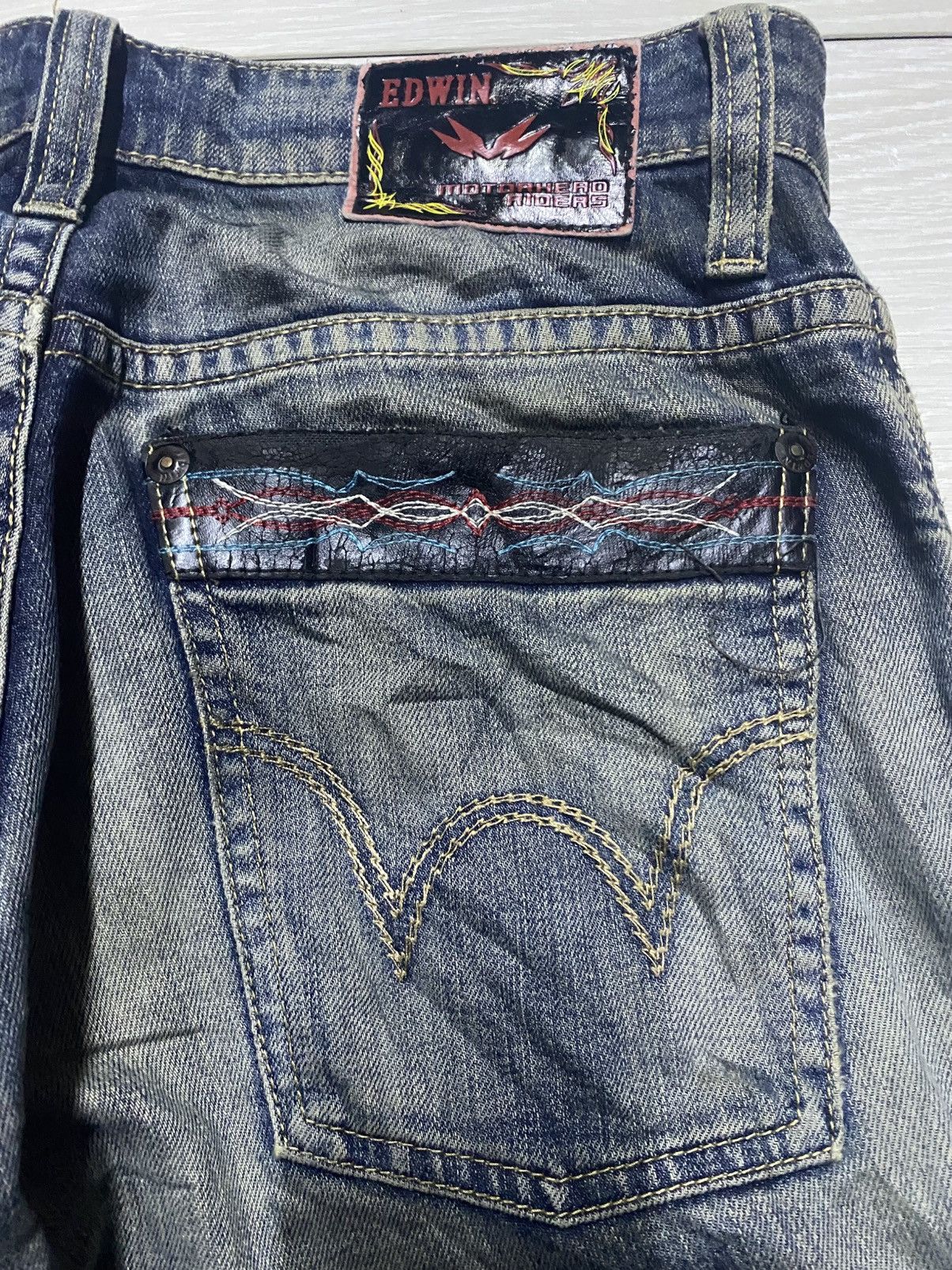 Edwin Vintage Edwin Motorhead Riders Mud Wash Avant Garde Jeans Size US 32 / EU 48 - 10 Thumbnail