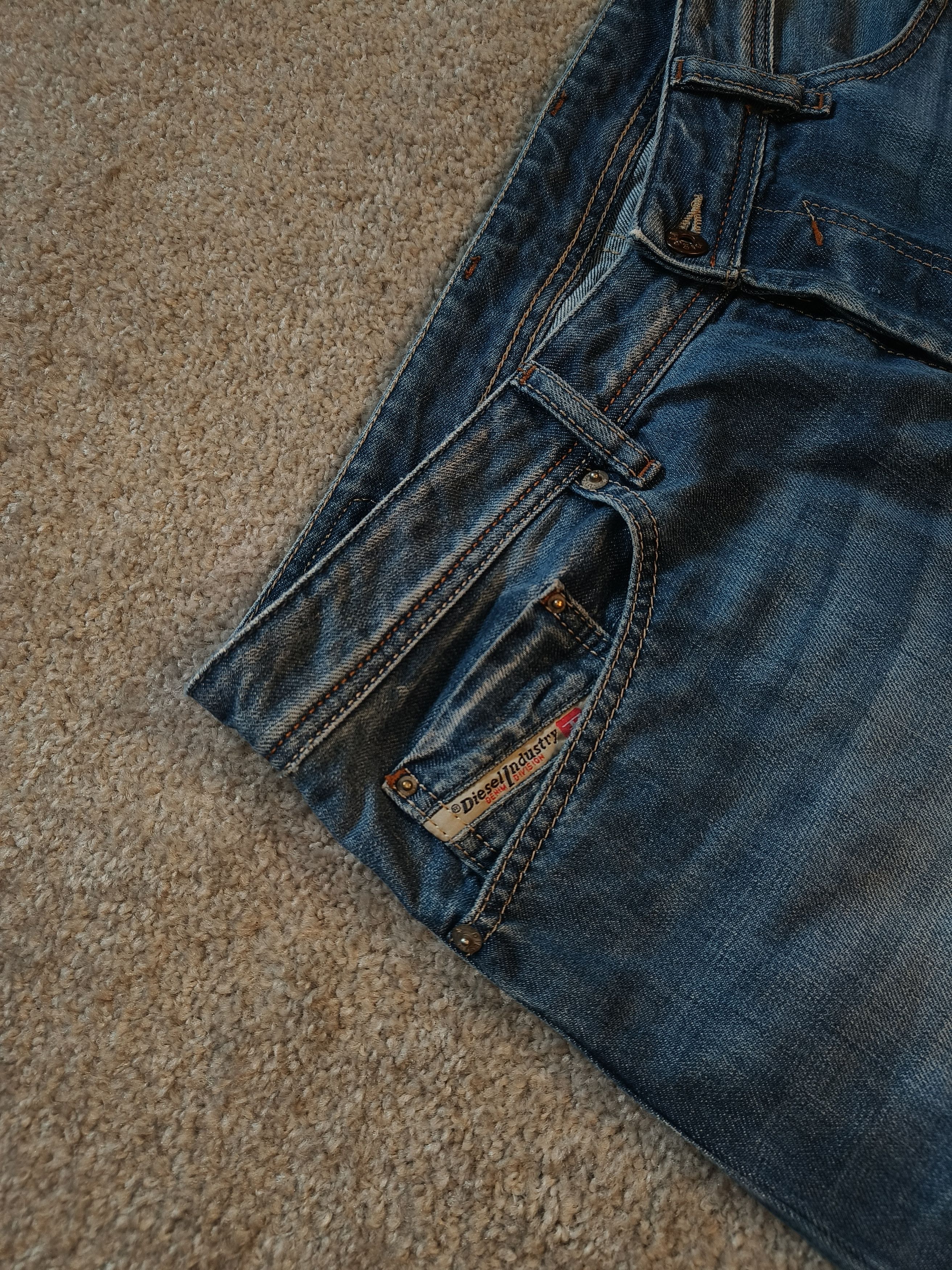 Diesel Diesel Mens Waykee Straight Regular Wash 0839C Hose Jeans Size US 33 - 2 Thumbnail