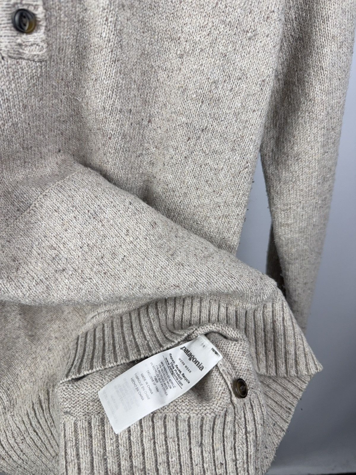 Patagonia Patagonia Wool Henley Hoodie Sweater Heather Knit Pullover Size US M / EU 48-50 / 2 - 6 Thumbnail