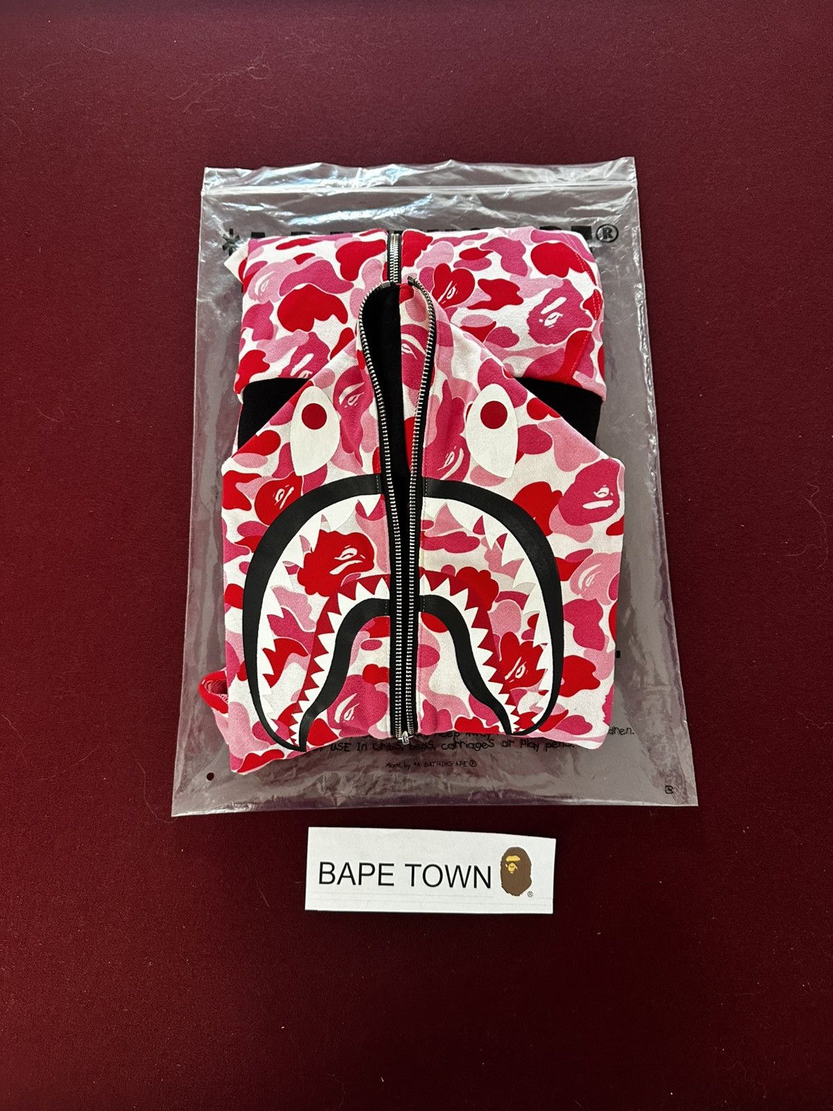 Bape ABC CAMO REVERSIBLE SHARK FULL ZIP HOODIE (BLACK/PINK) Size US XXL / EU 58 / 5 - 5 Thumbnail