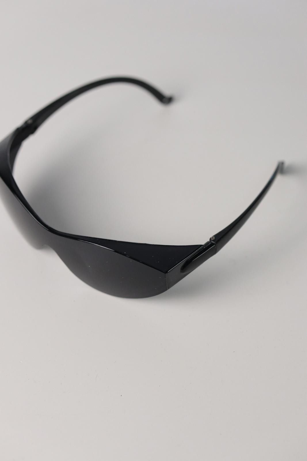 Japanese Brand Y2k Large Wide Safety Glasses Sunglasses Black Unisex OS Size ONE SIZE - 2 Thumbnail