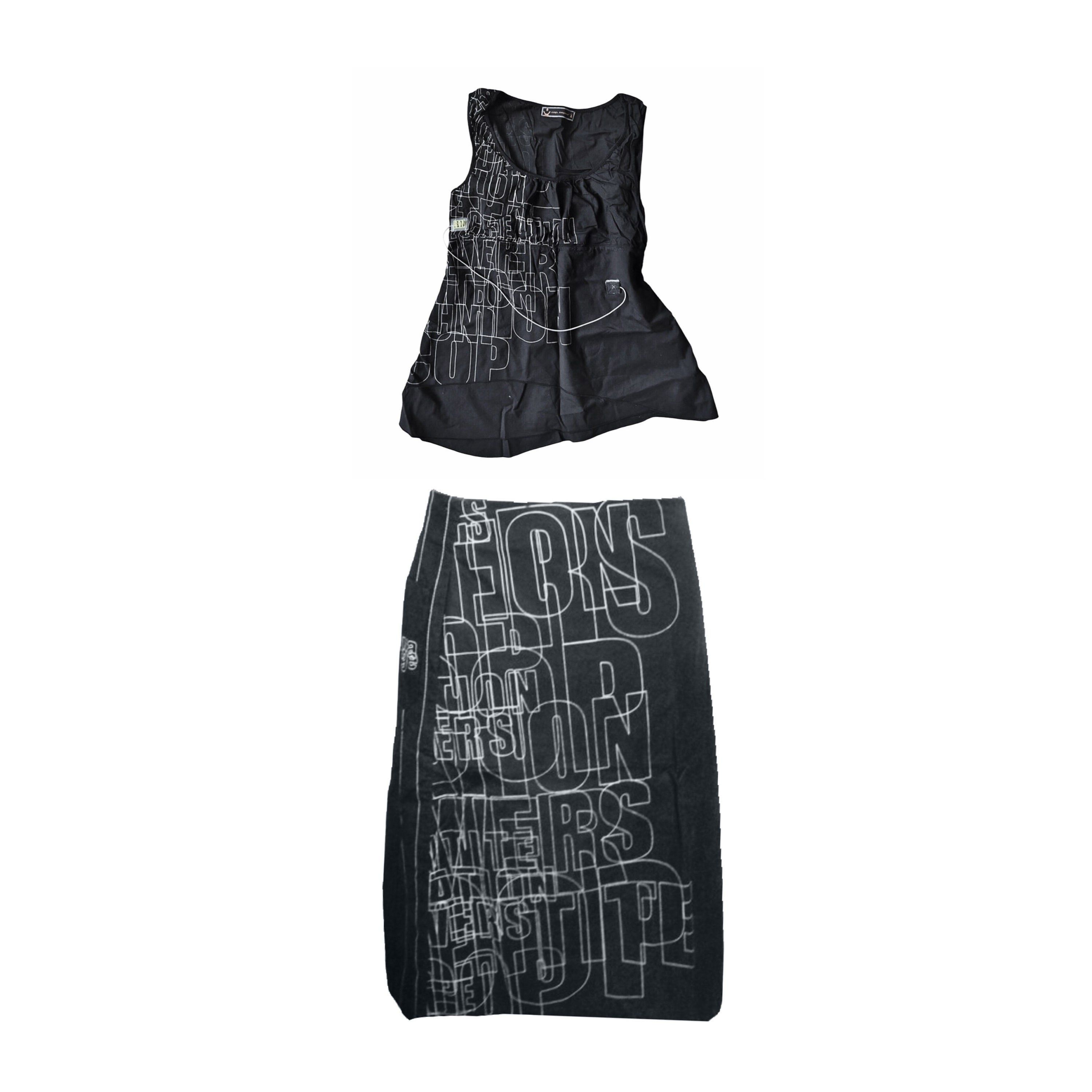 Cop Copine The Cop Copine Black White Text Set Size ONE SIZE - 1 Thumbnail