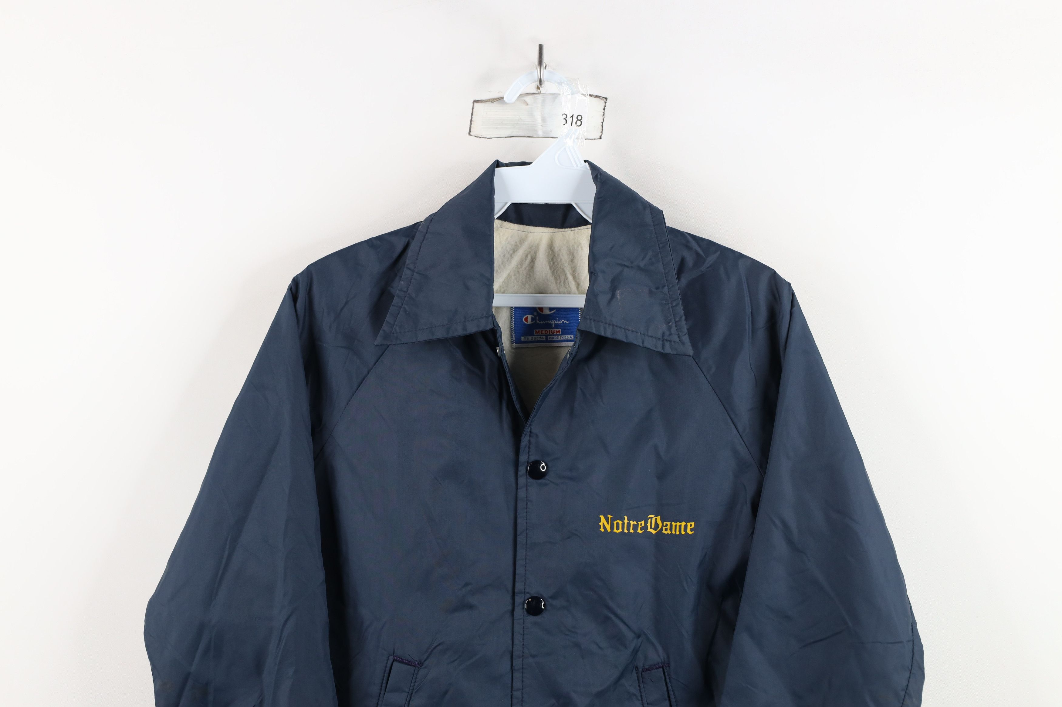 Champion × Vintage Vintage 80s Champion Dame University Coach Jacket Blue USA Size M / US 6-8 / IT 42-44 - 2 Thumbnail