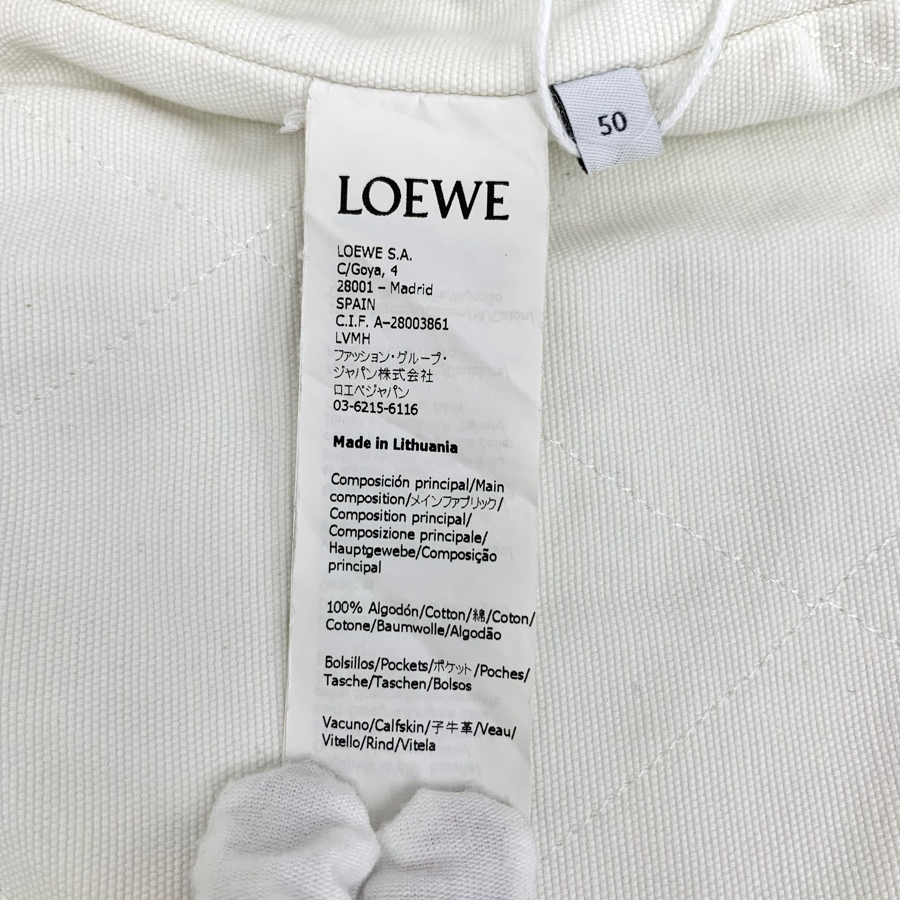 Loewe Loewe Quilted Hoodie Jacket White (50) Size US M / EU 48-50 / 2 - 7 Thumbnail