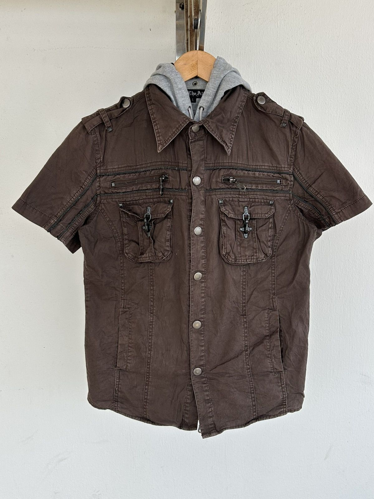 In The Attic Intheattic Vintage Japan Button up Hoodie Shirt Size US M / EU 48-50 / 2 - 1 Thumbnail